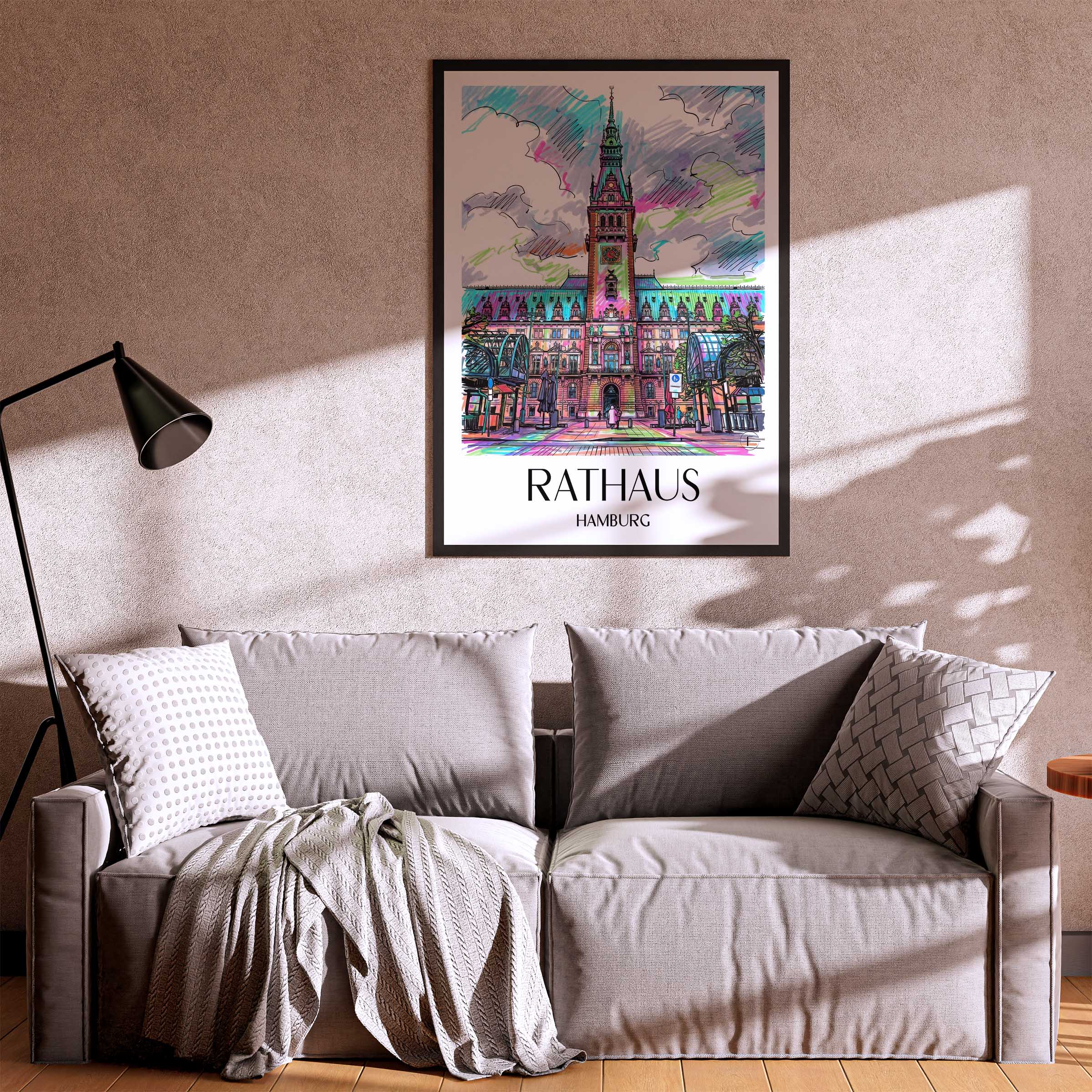 rathaus-hamburg-deutschland-poster-graffiti