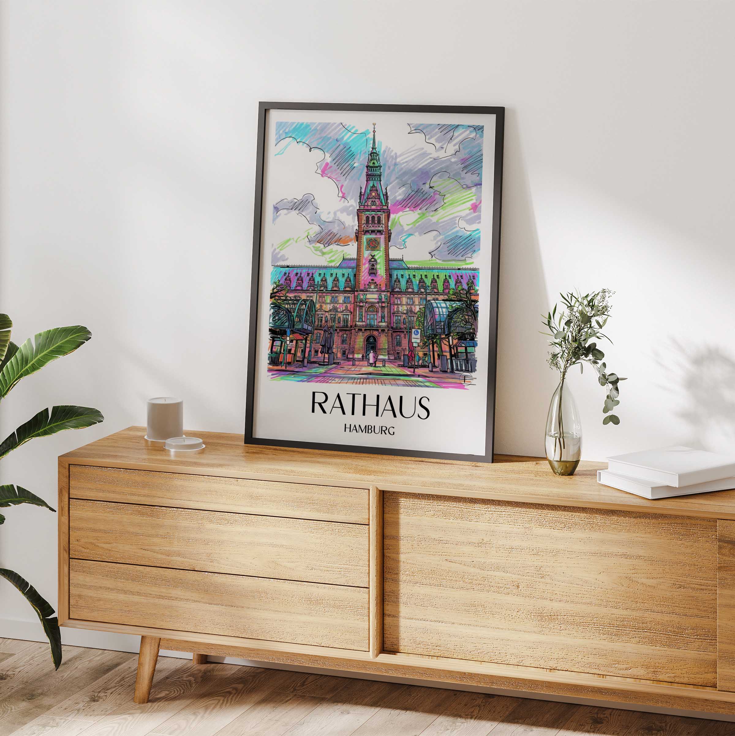 rathaus-hamburg-deutschland-poster-graffiti