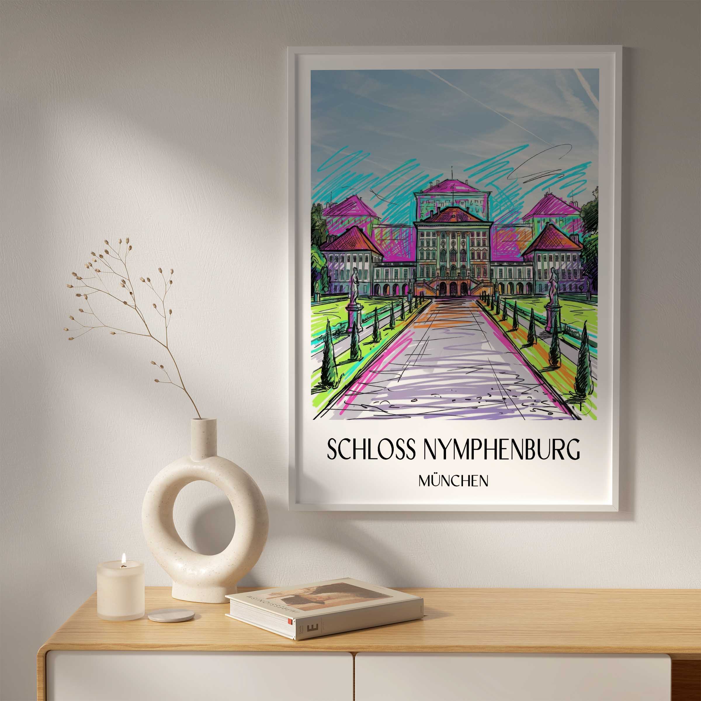 schloss-nymphenburg-münchen-deutschland-poster-graffiti