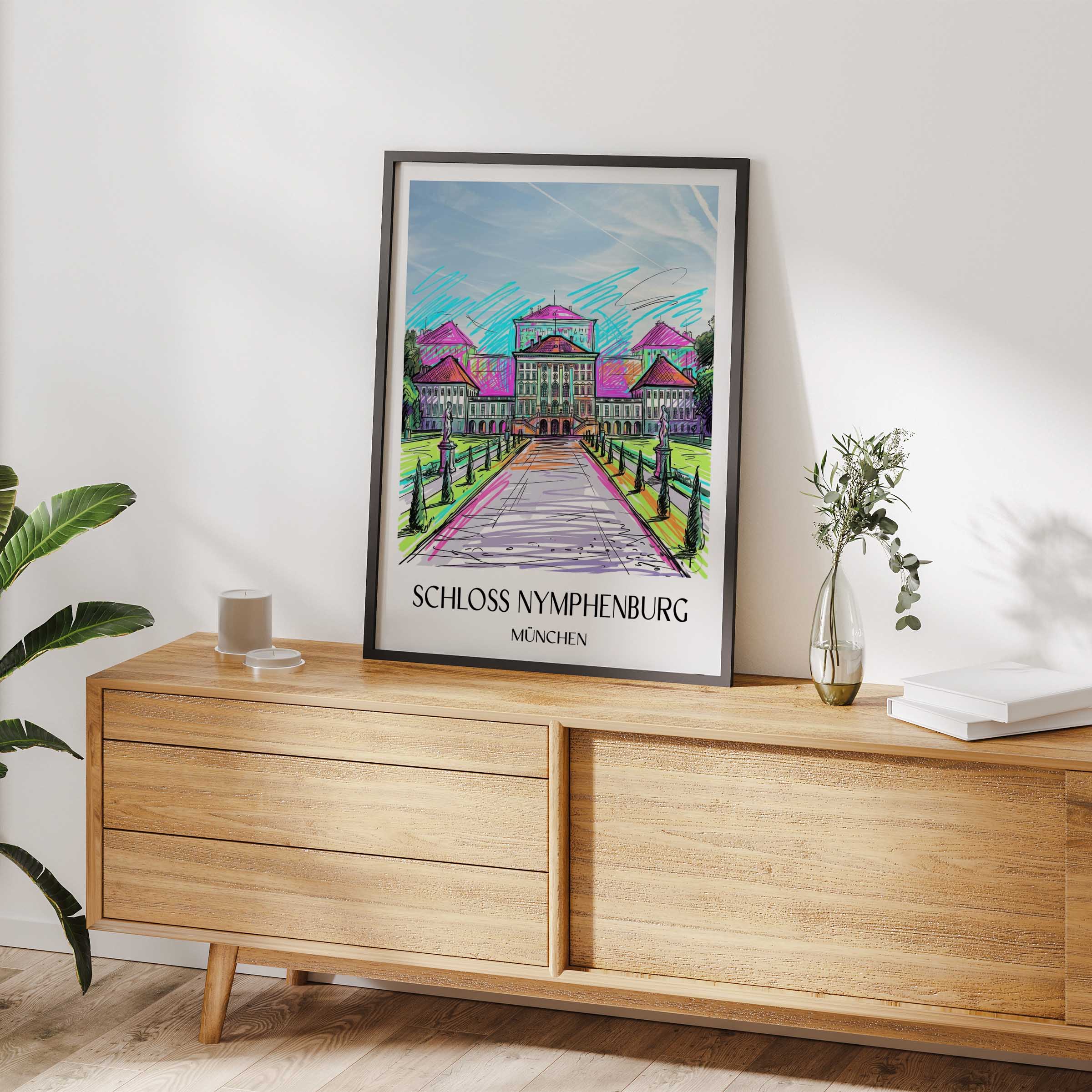 schloss-nymphenburg-münchen-deutschland-poster-graffiti