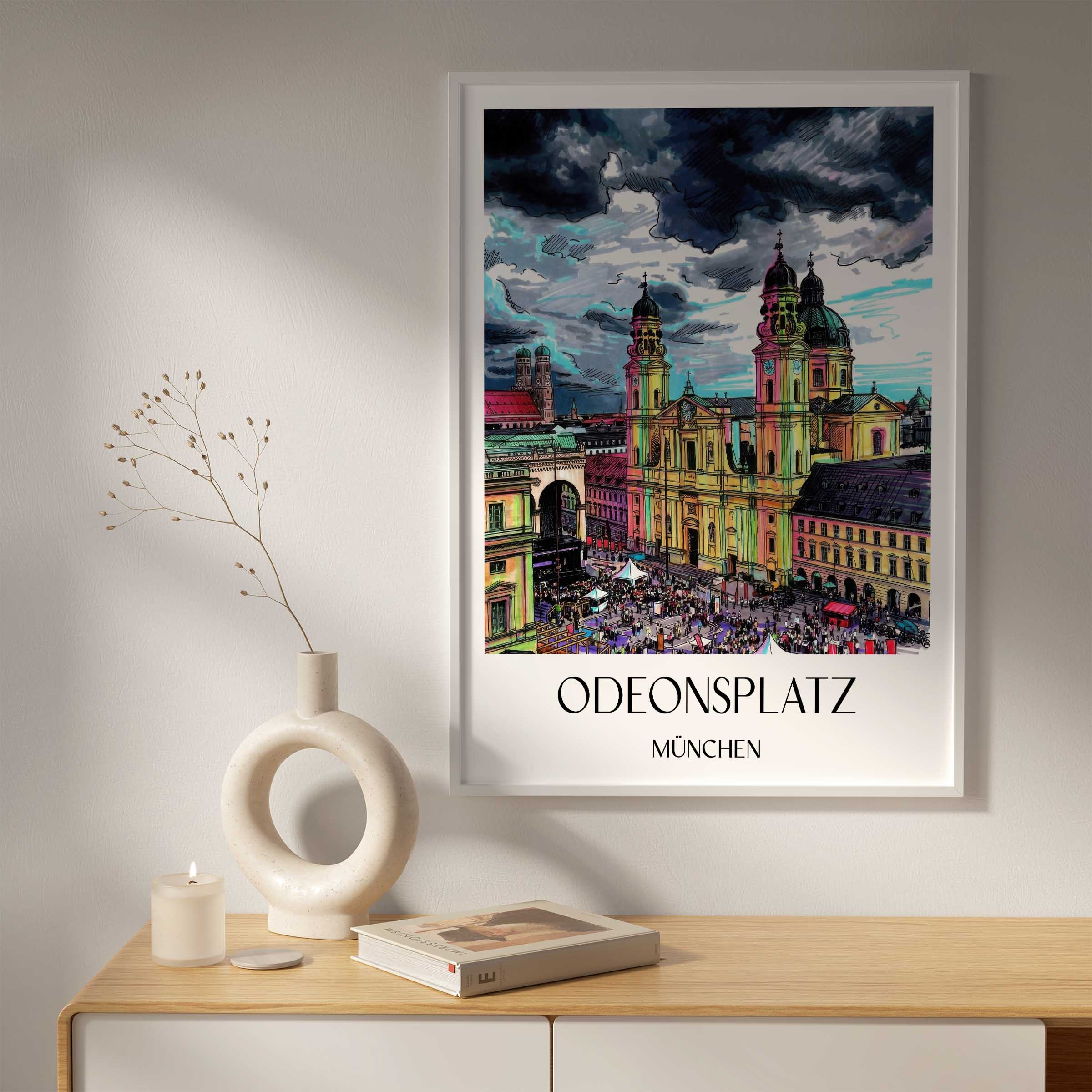 odeonsplatz-münchen-deutschland-poster-graffiti