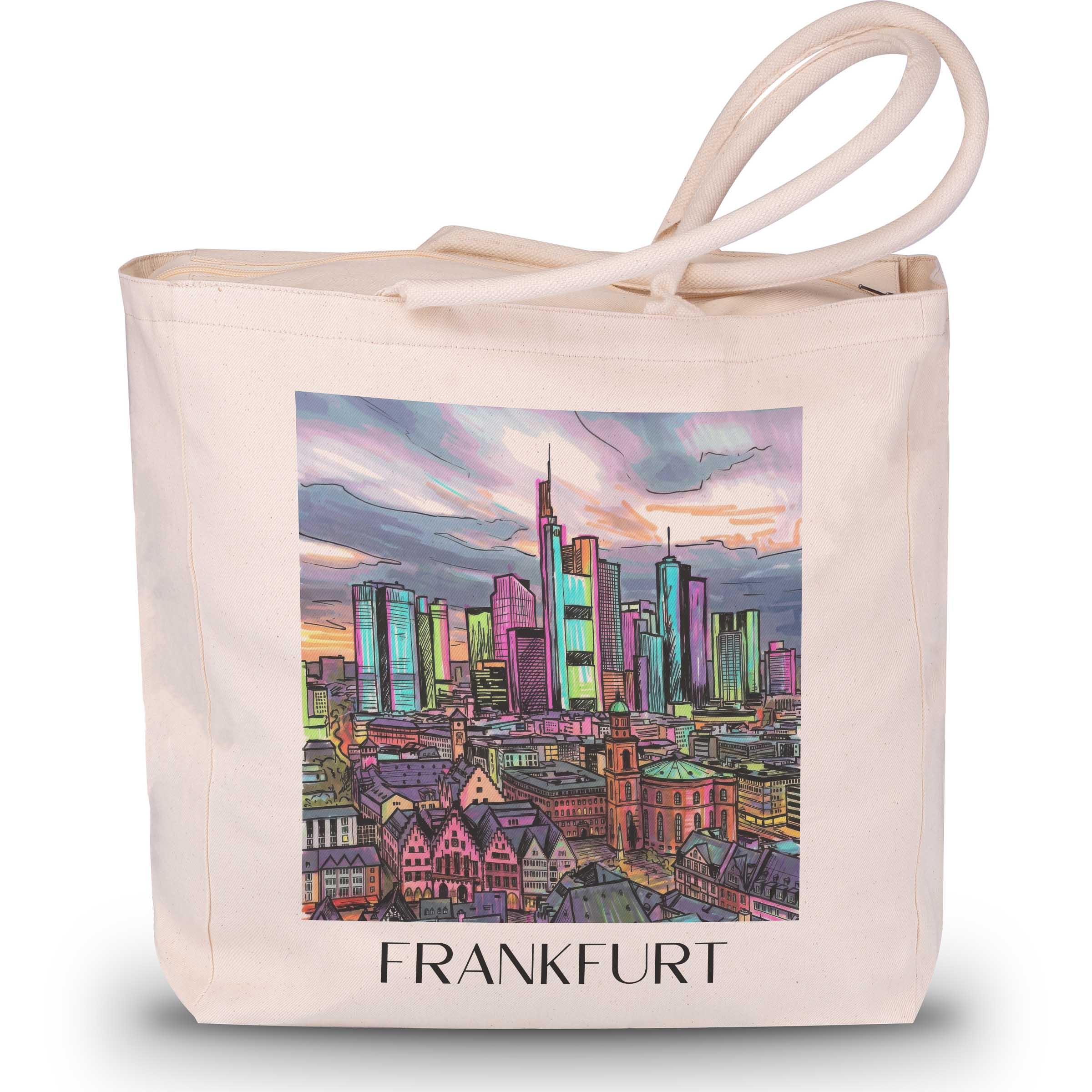 Frankfurt - Deutschland Tote Bag - Einkaufstasche im Tag Graffiti Stil
