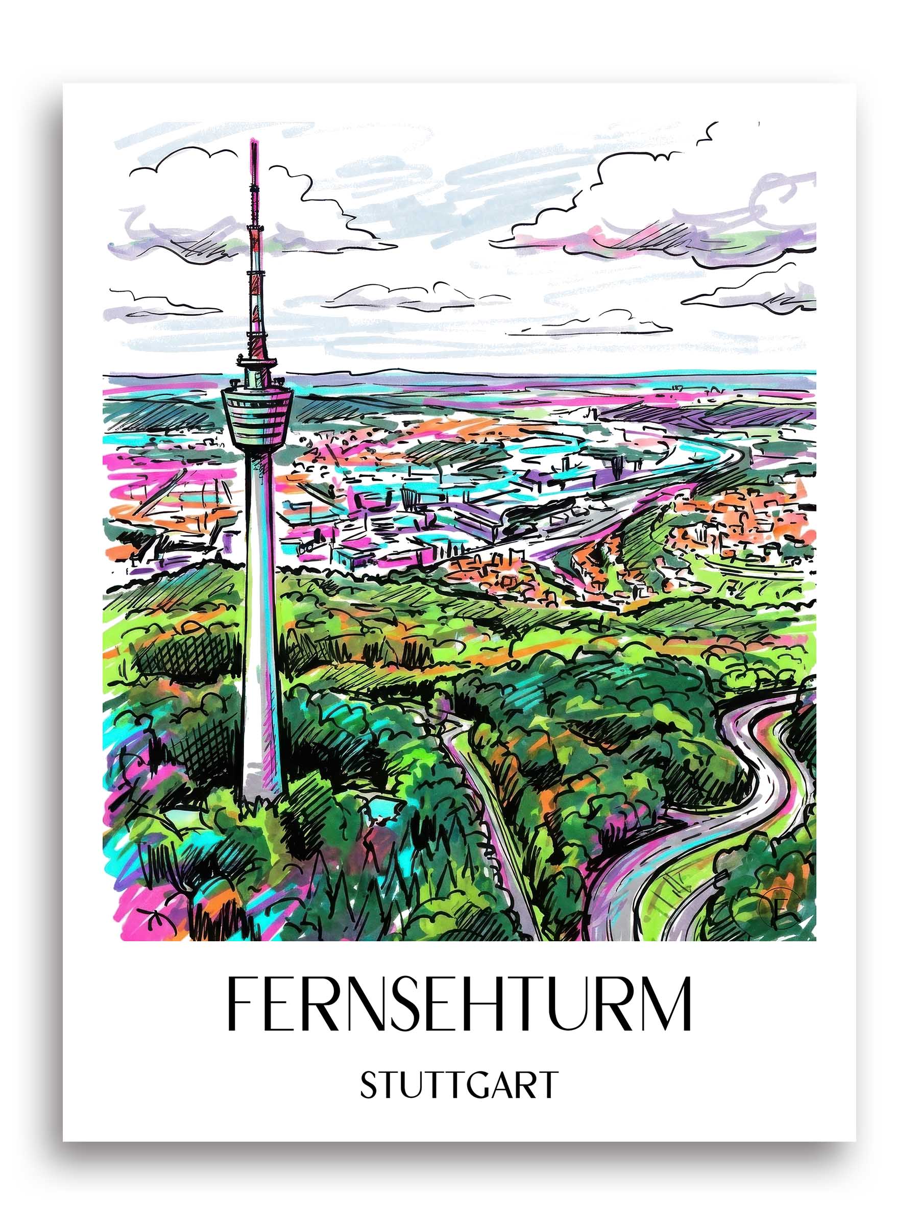 fernsehturm-stuttgart-deutschland-poster-graffiti
