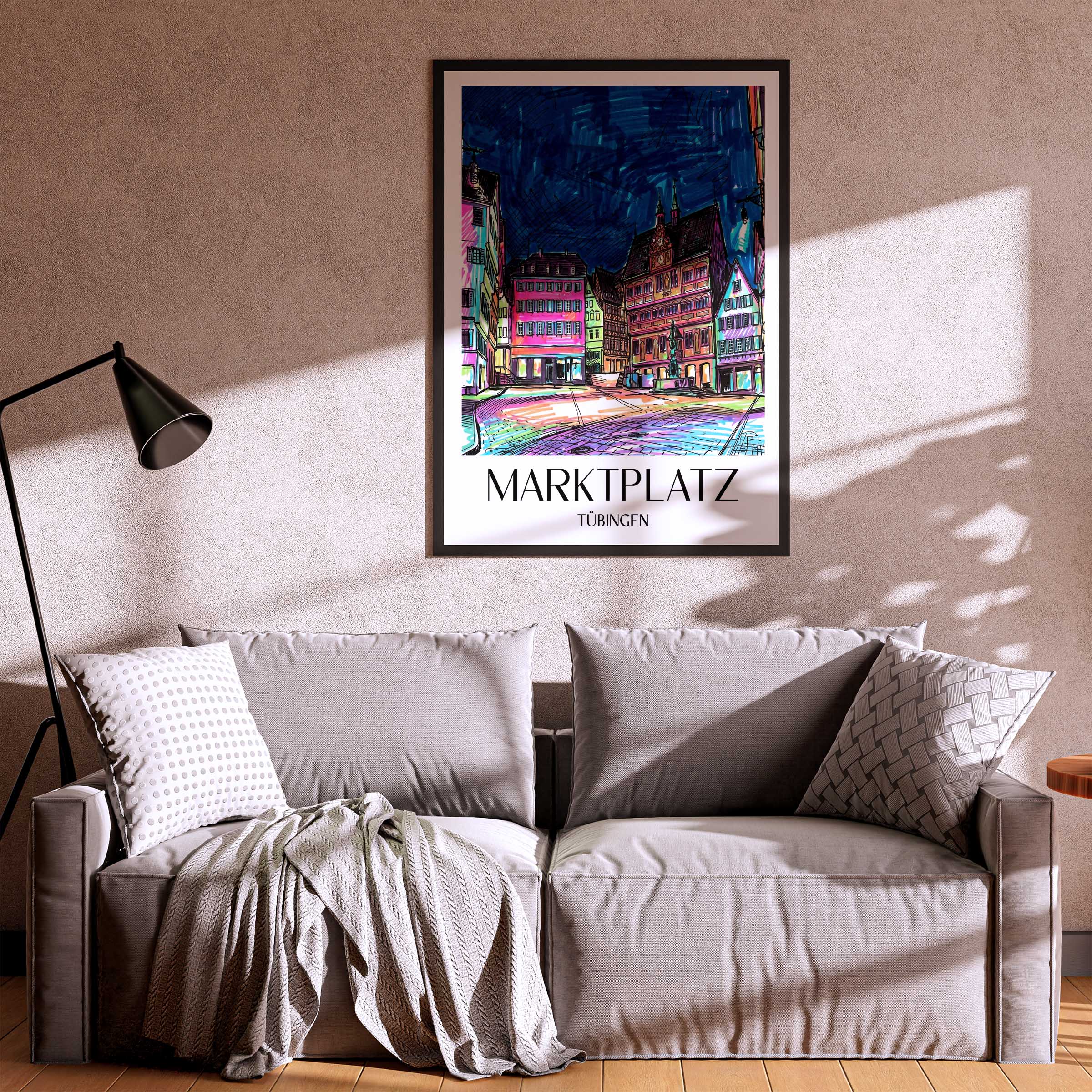 marktplatz-tübingen-deutschland-poster-graffiti