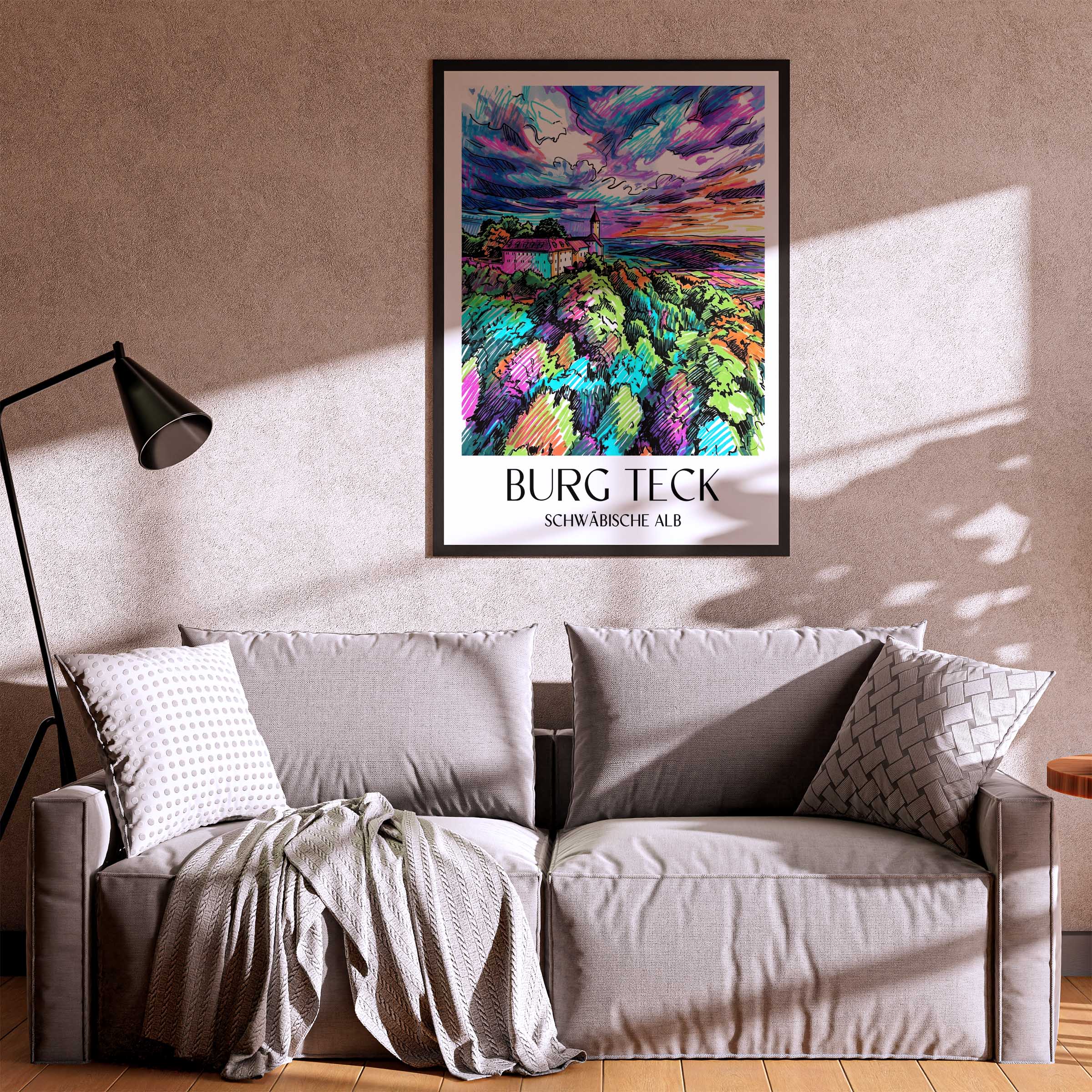 burg-teck-schwäbische-alb-deutschland-poster-graffiti