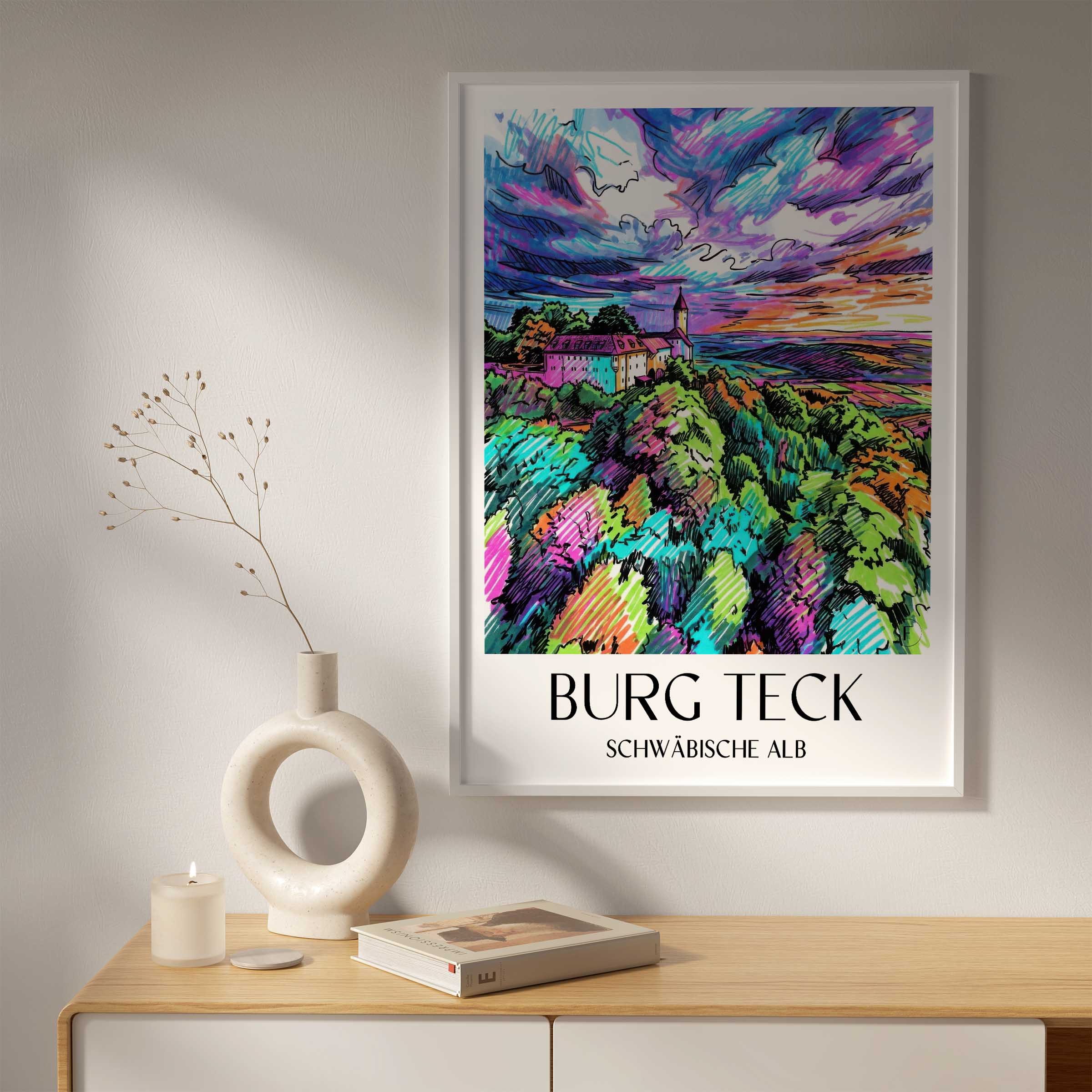 burg-teck-schwäbische-alb-deutschland-poster-graffiti