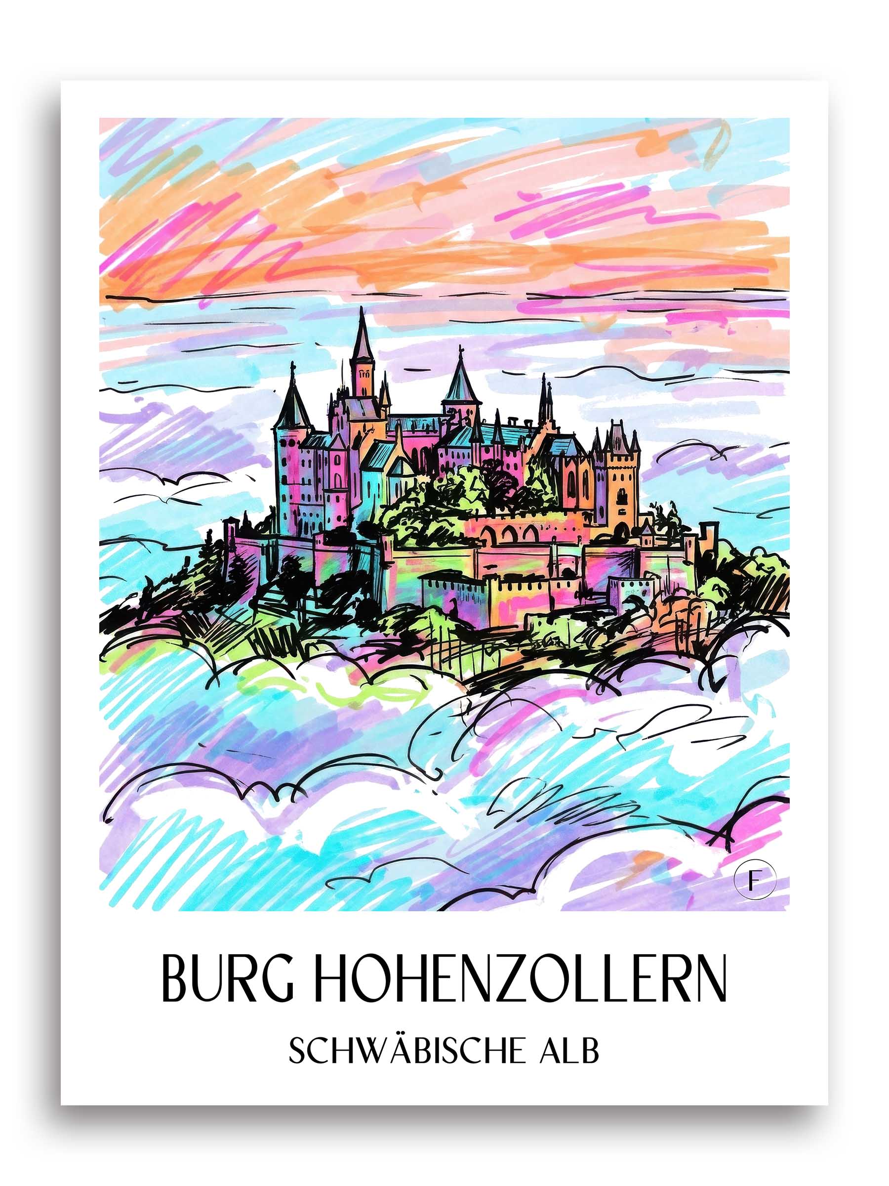 burg-hohenzollern-schwäbische-alb-deutschland-poster-graffiti