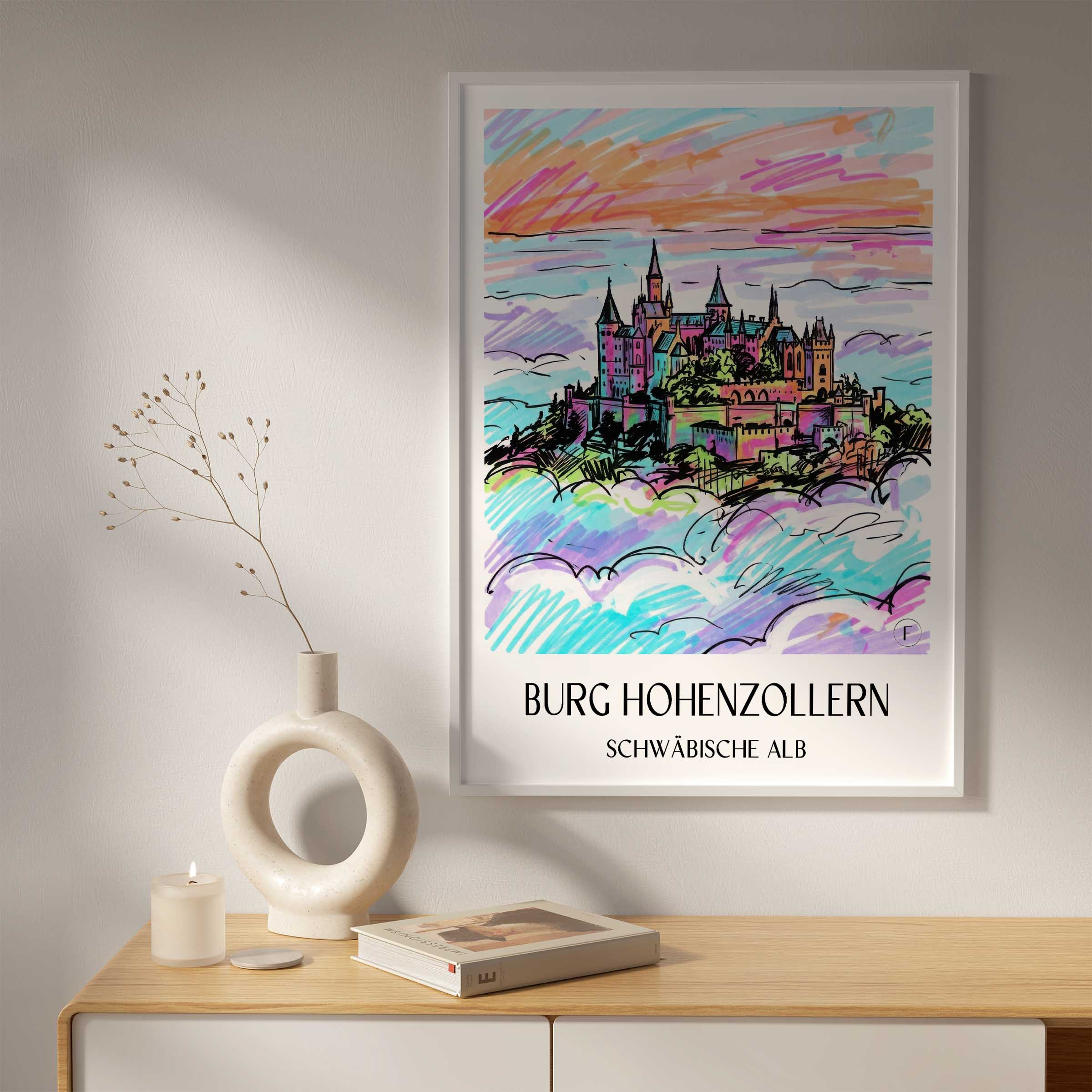 burg-hohenzollern-schwäbische-alb-deutschland-poster-graffiti