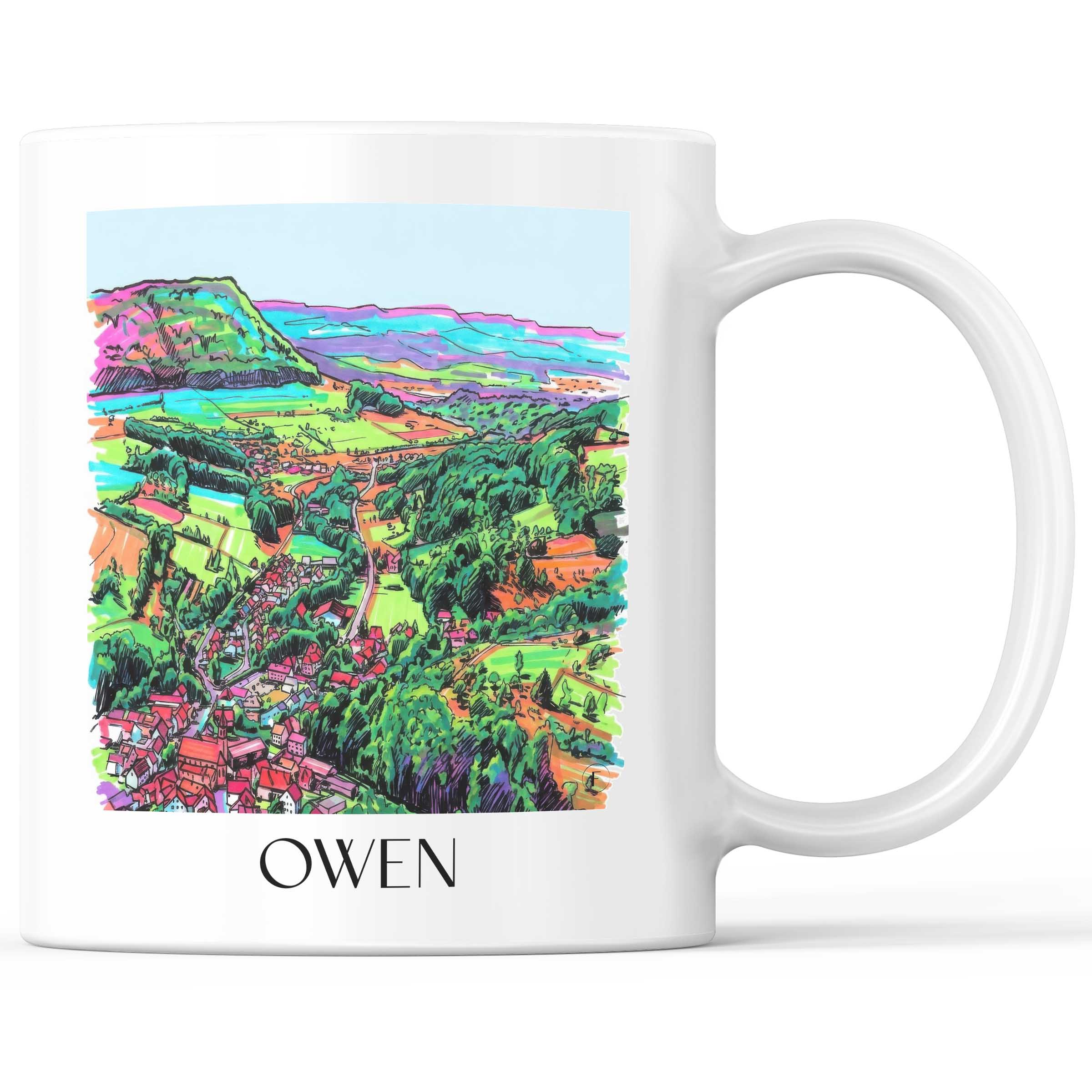 Owen - Deutschland Becher - Kaffeetasse im Tag Graffiti Stil