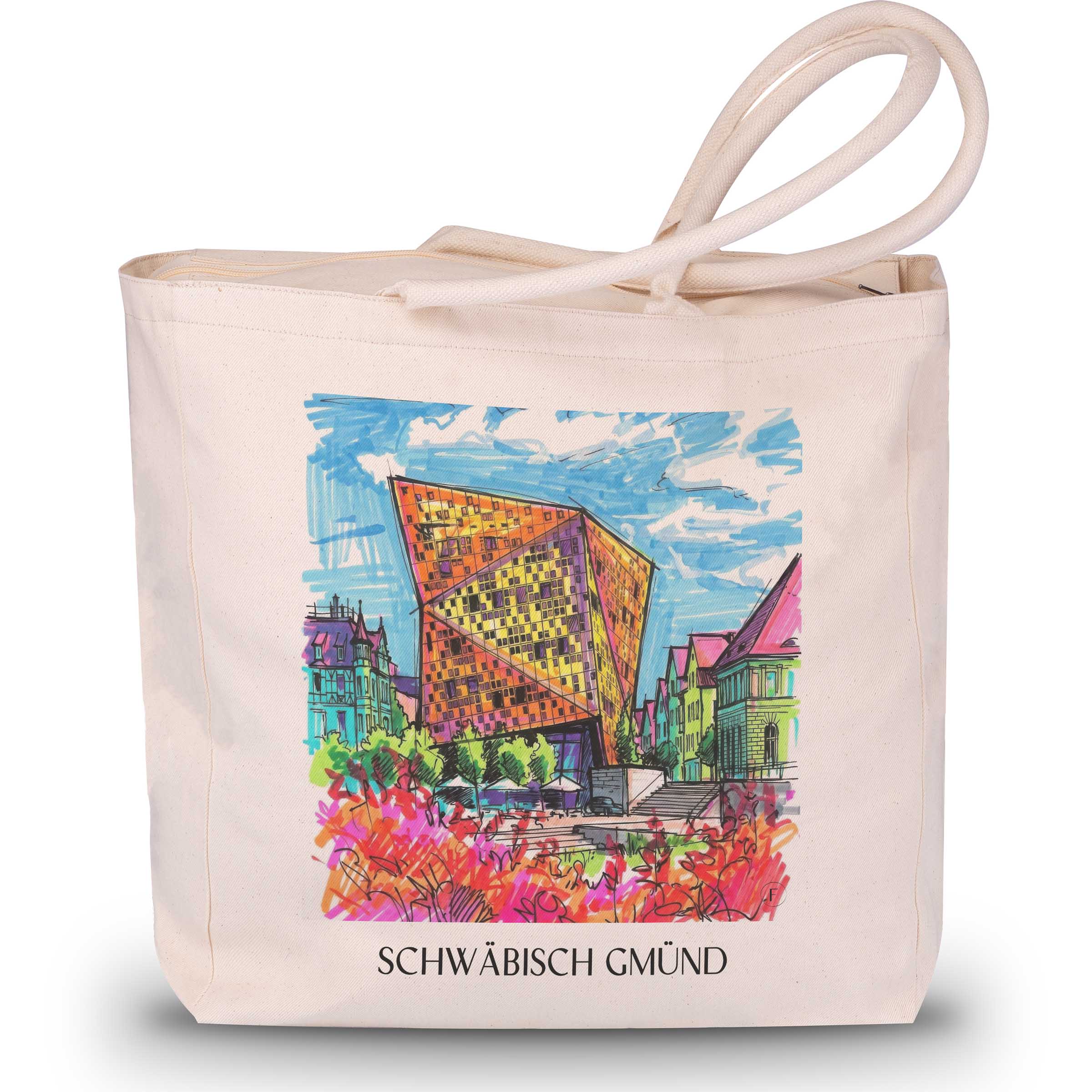 Schwäbisch Gmünd - Deutschland Tote Bag - Einkaufstasche im Tag Graffiti Stil