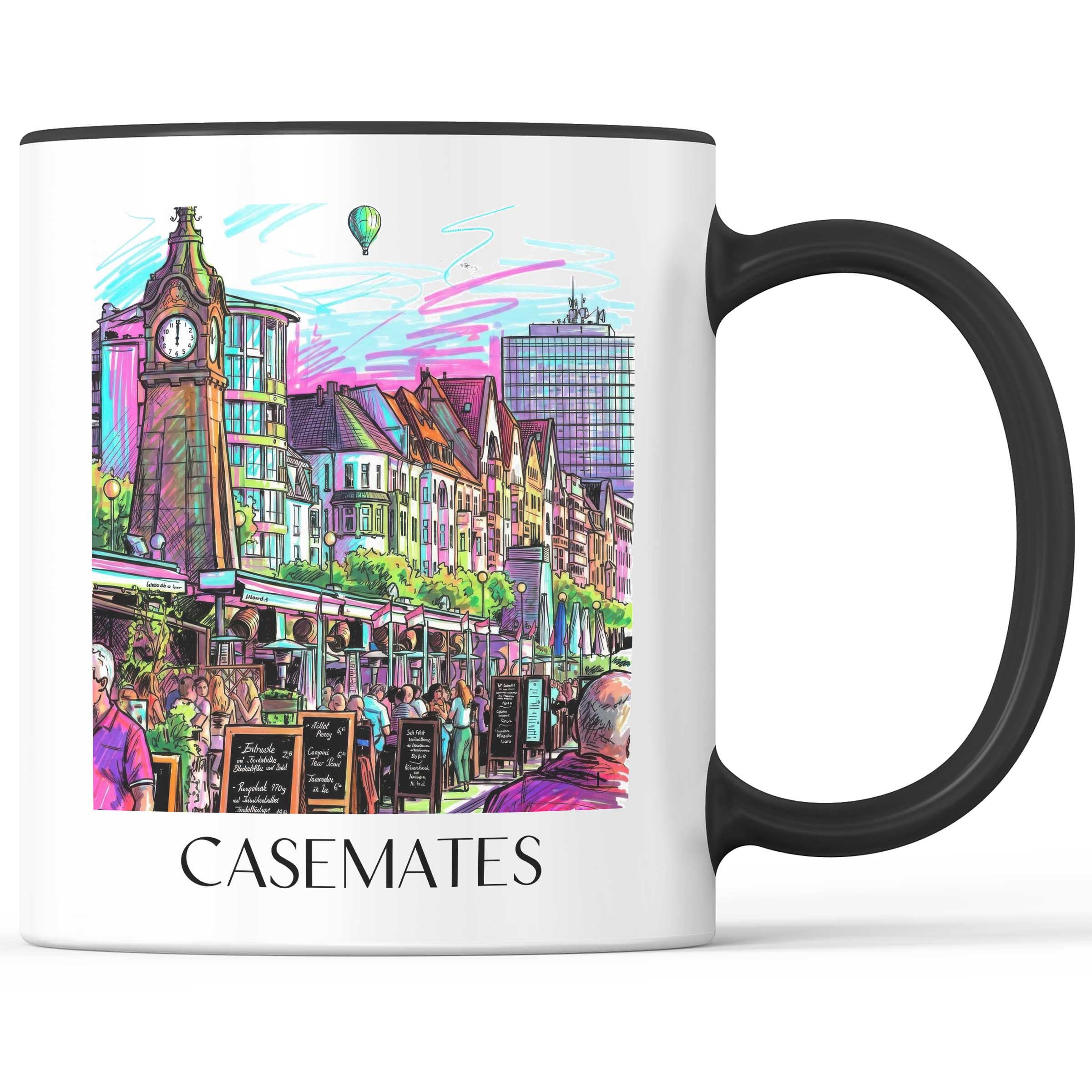 Kasematten Kaffeebecher - Düsseldorf - Deutschland Becher - Kaffeetasse im Tag Graffiti Stil
