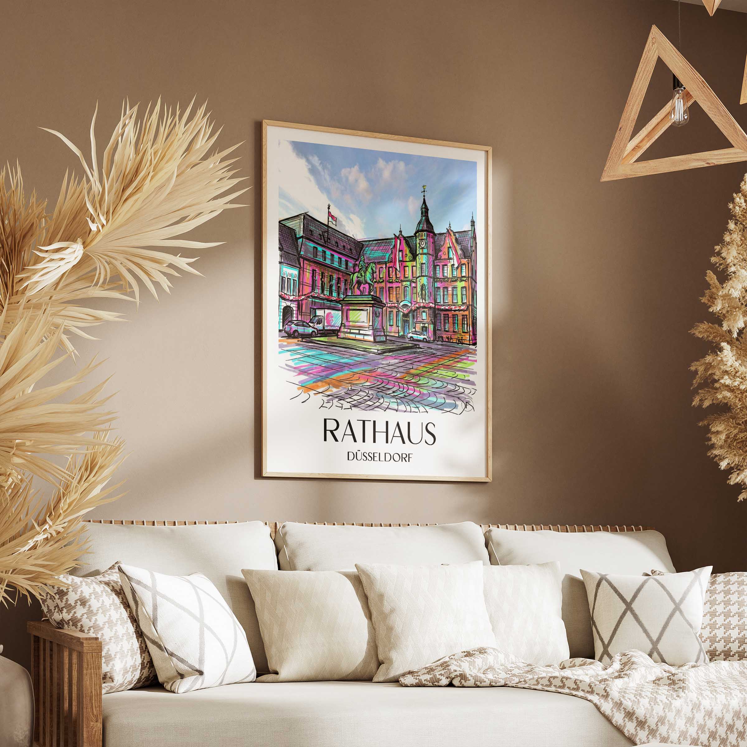 rathaus-düsseldorf-deutschland-poster-graffiti