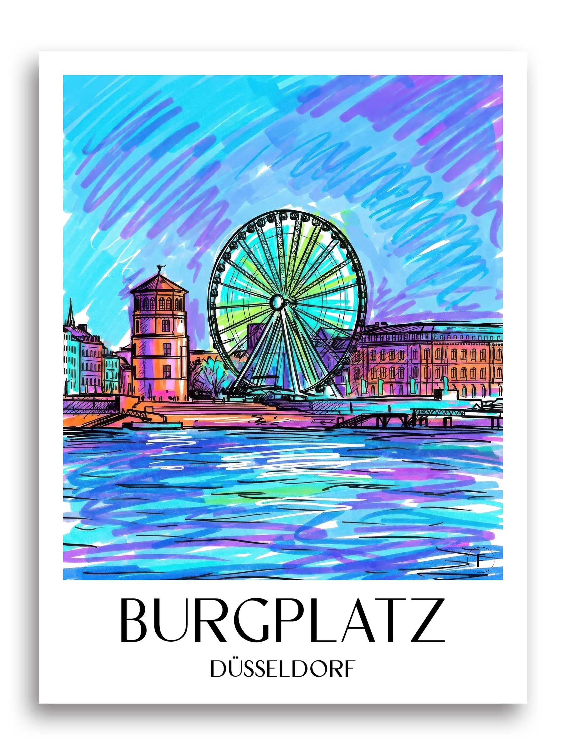 burgplatz-düsseldorf-deutschland-poster-graffiti