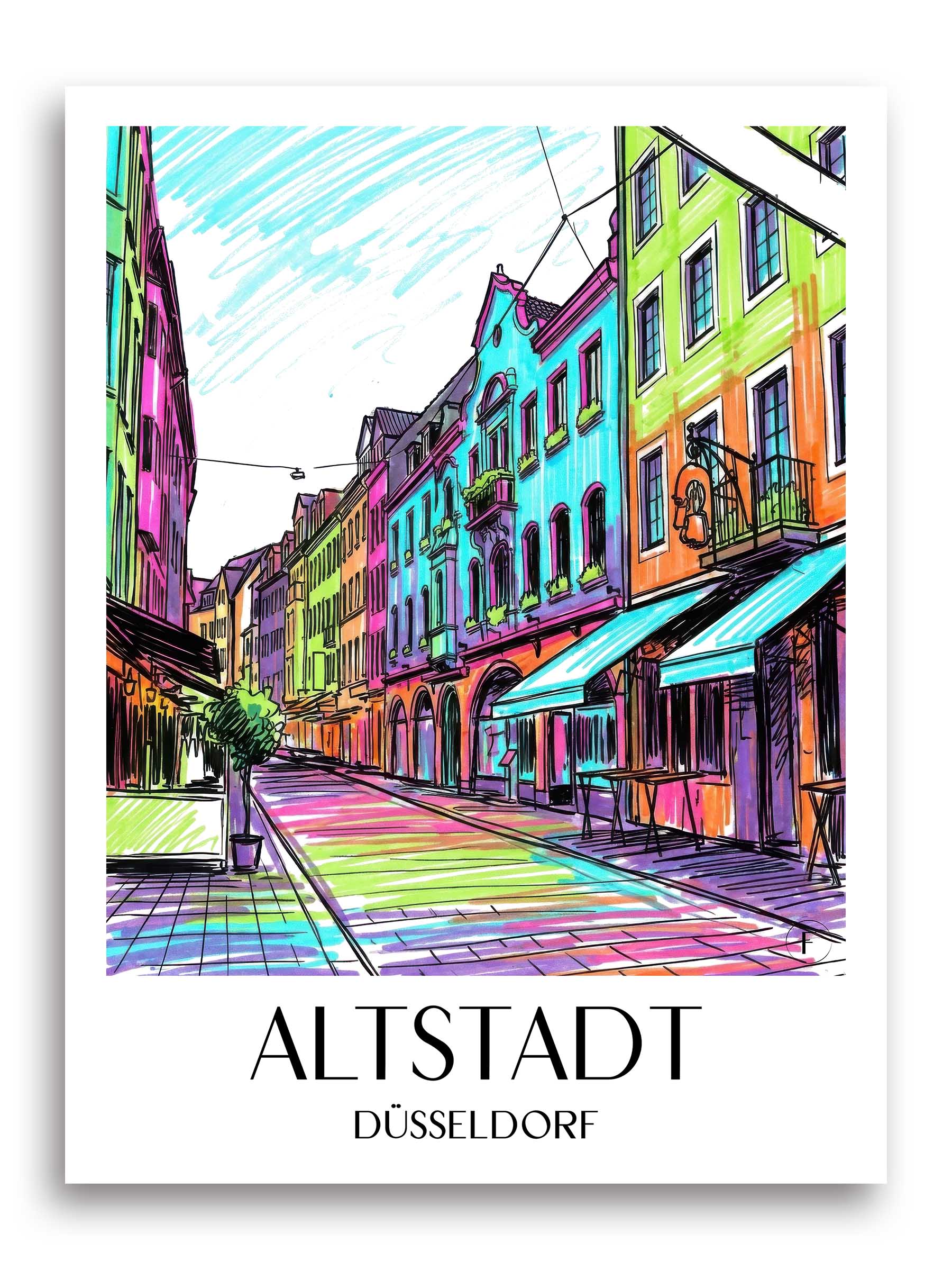 altstadt-düsseldorf-deutschland-poster-graffiti