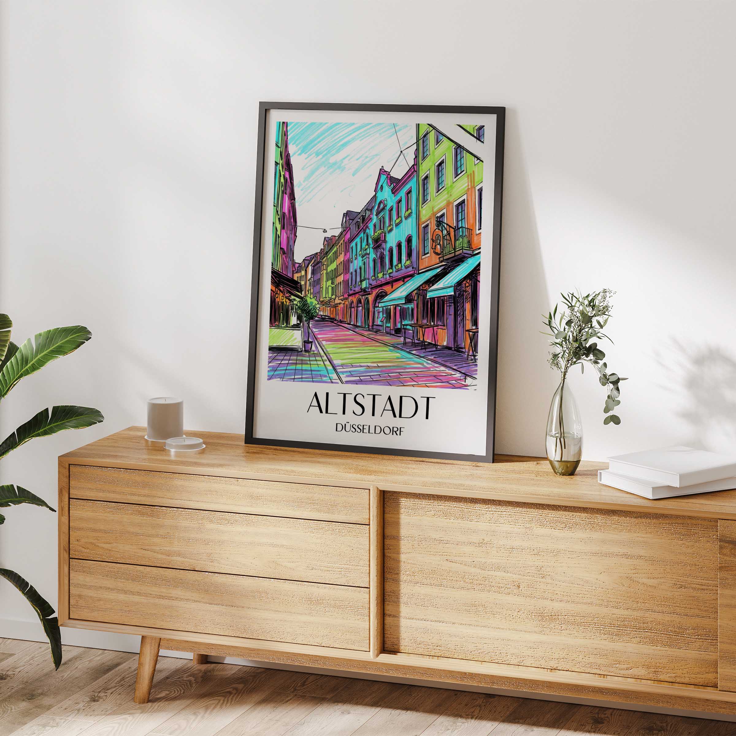 altstadt-düsseldorf-deutschland-poster-graffiti