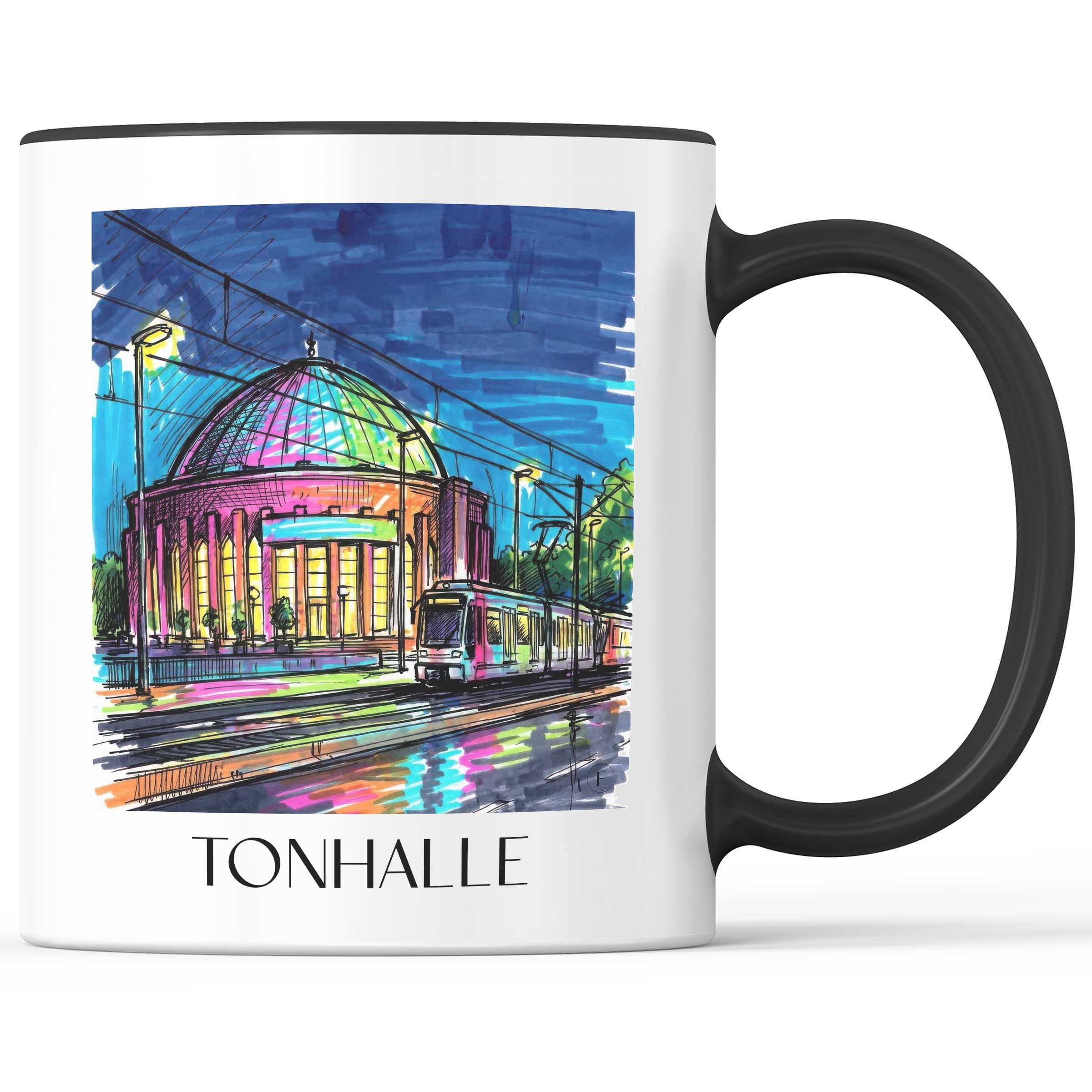 Tonhalle Kaffeebecher - Düsseldorf - Deutschland Becher - Kaffeetasse im Tag Graffiti Stil
