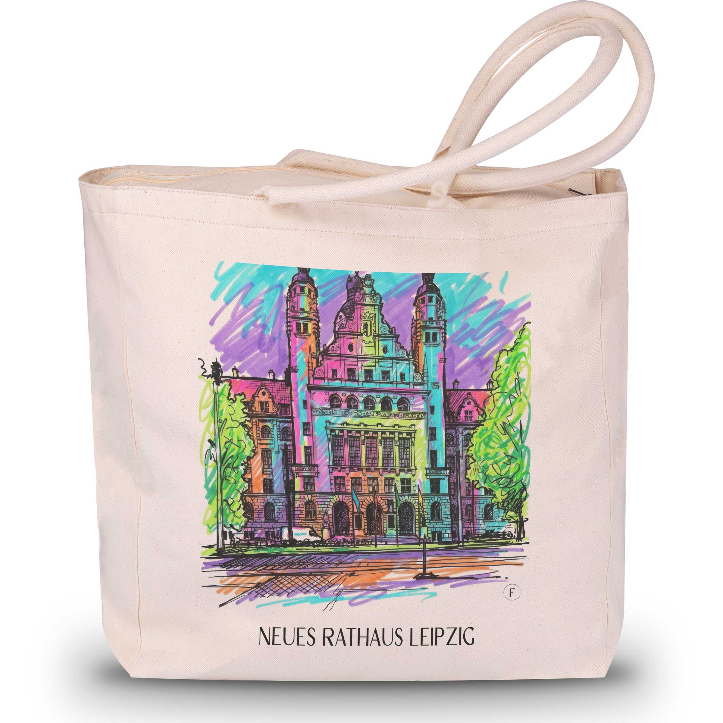 neues-rathaus-leipzig-deutschland-einkaufstasche-graffiti