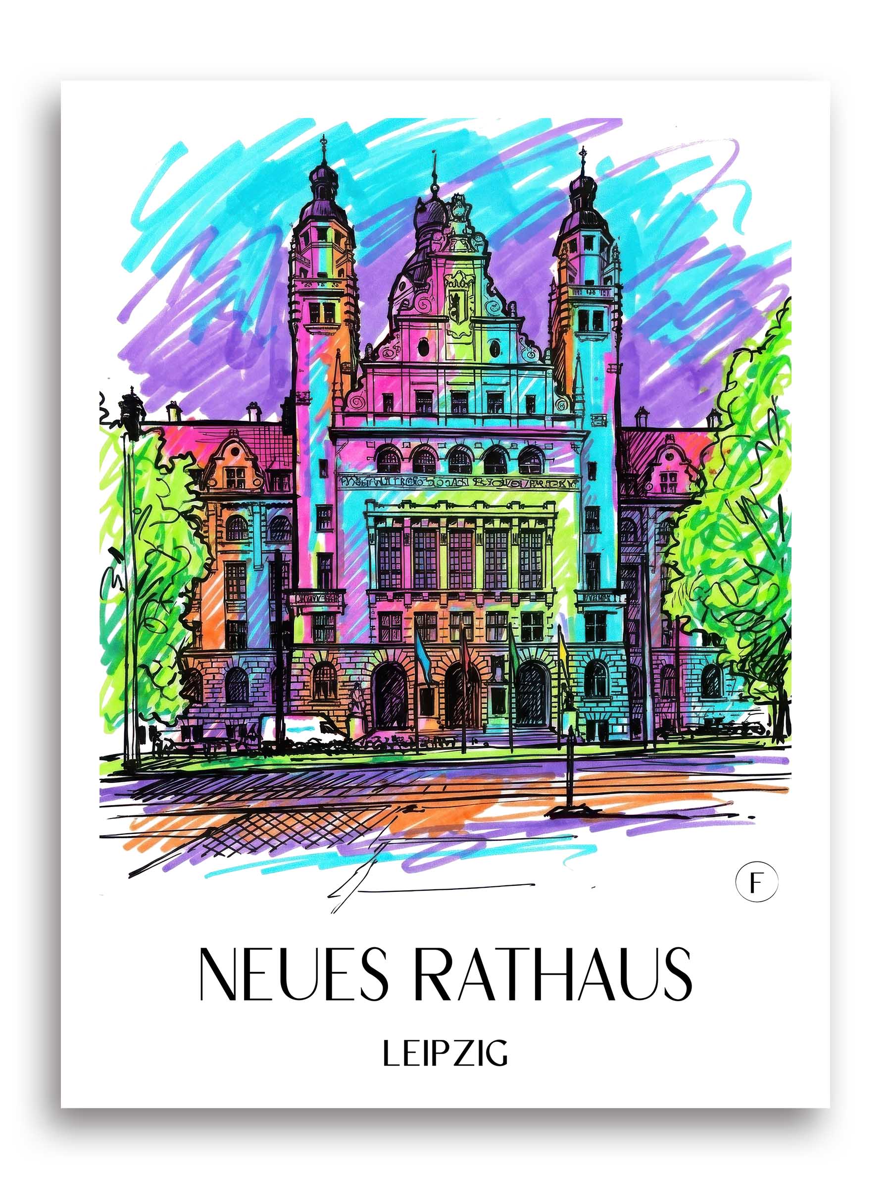 neues-rathaus-leipzig-deutschland-poster-graffiti