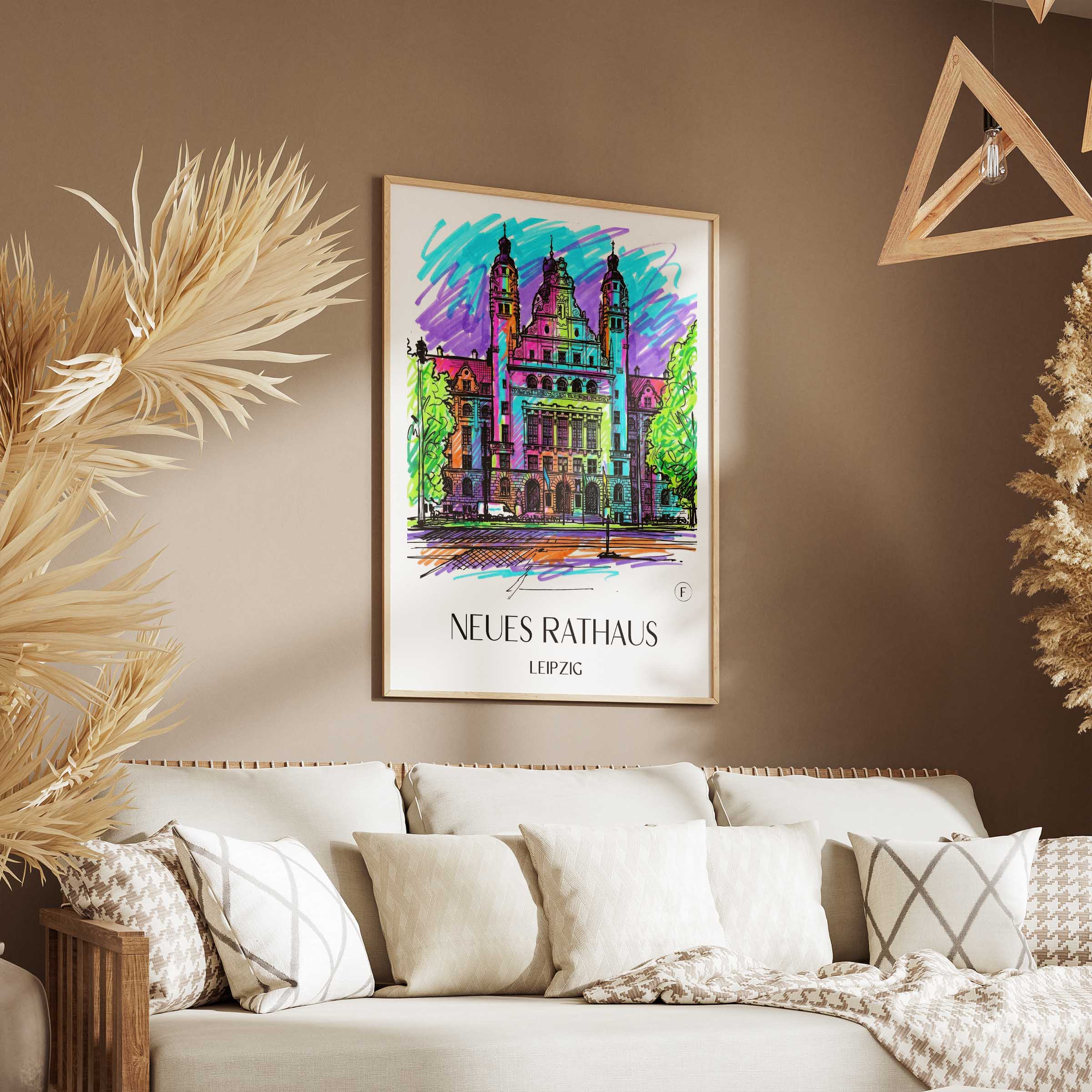 neues-rathaus-leipzig-deutschland-poster-graffiti