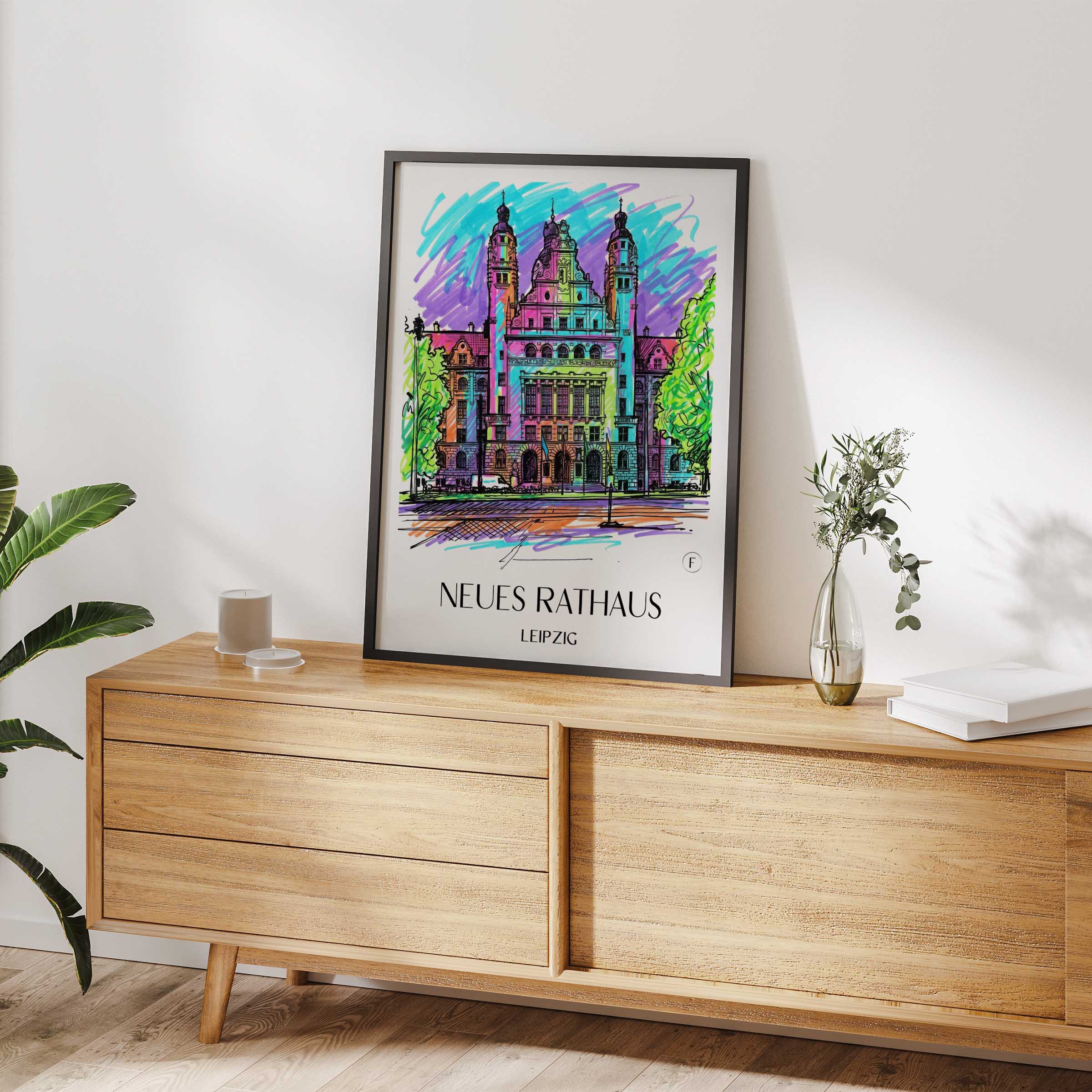 neues-rathaus-leipzig-deutschland-poster-graffiti