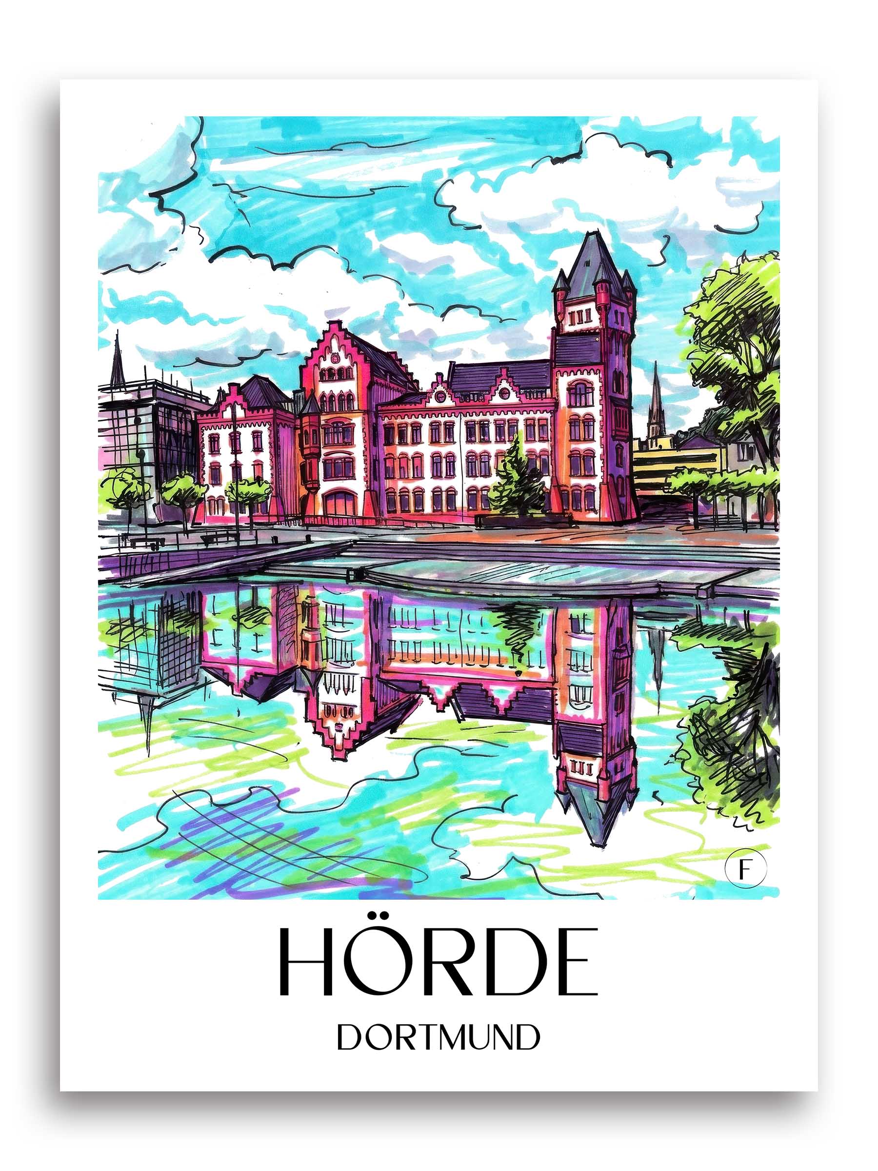 Hörde Poster - Dortmund - Deutschland Kunstdruck - Tag Graffiti von A4 bis A1