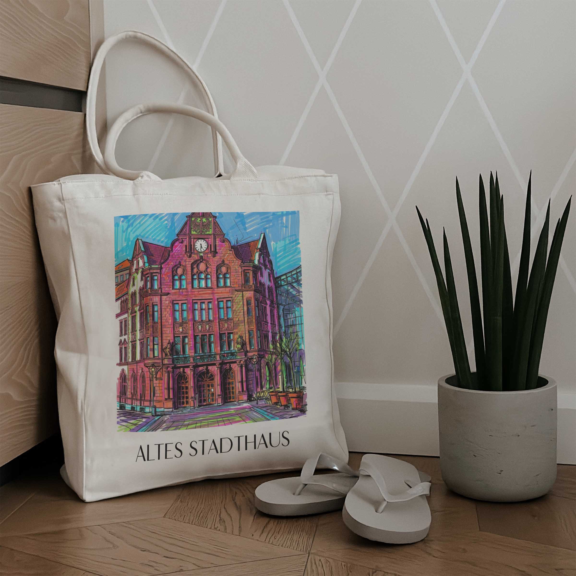 altes-stadthaus-dortmund-deutschland-einkaufstasche-graffiti