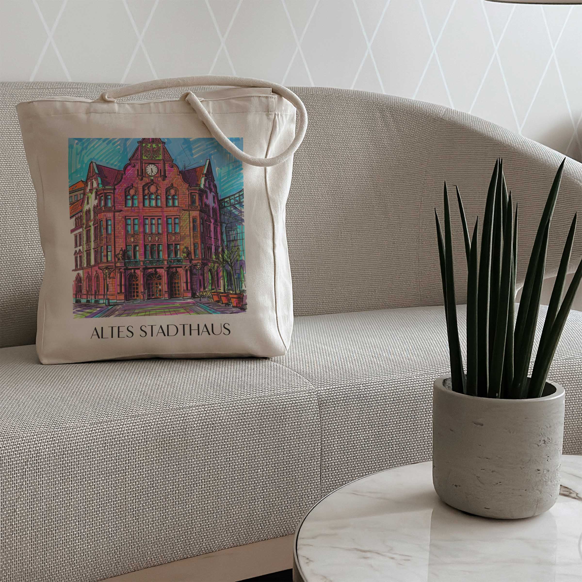 altes-stadthaus-dortmund-deutschland-einkaufstasche-graffiti