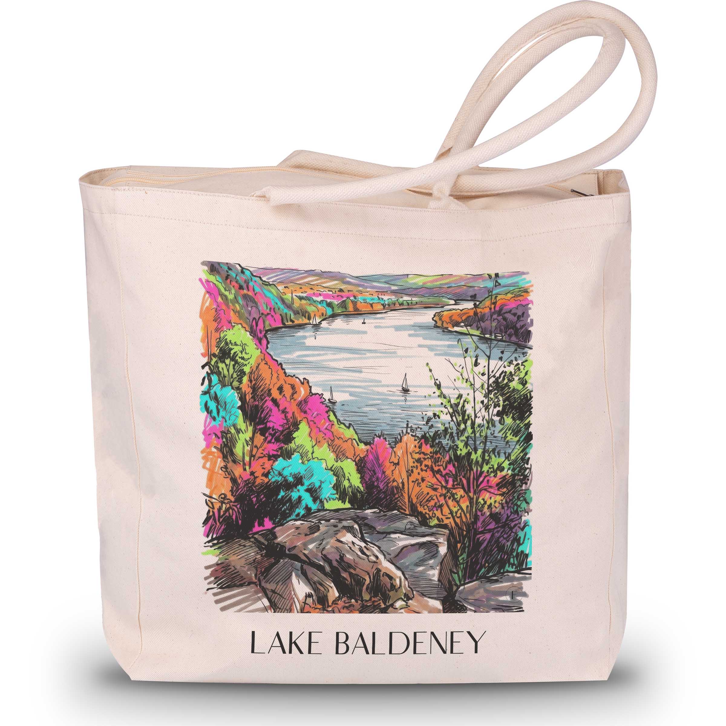 Baldeneysee Shopping Tasche - Essen - Deutschland Tote Bag - Einkaufstasche im Tag Graffiti Stil