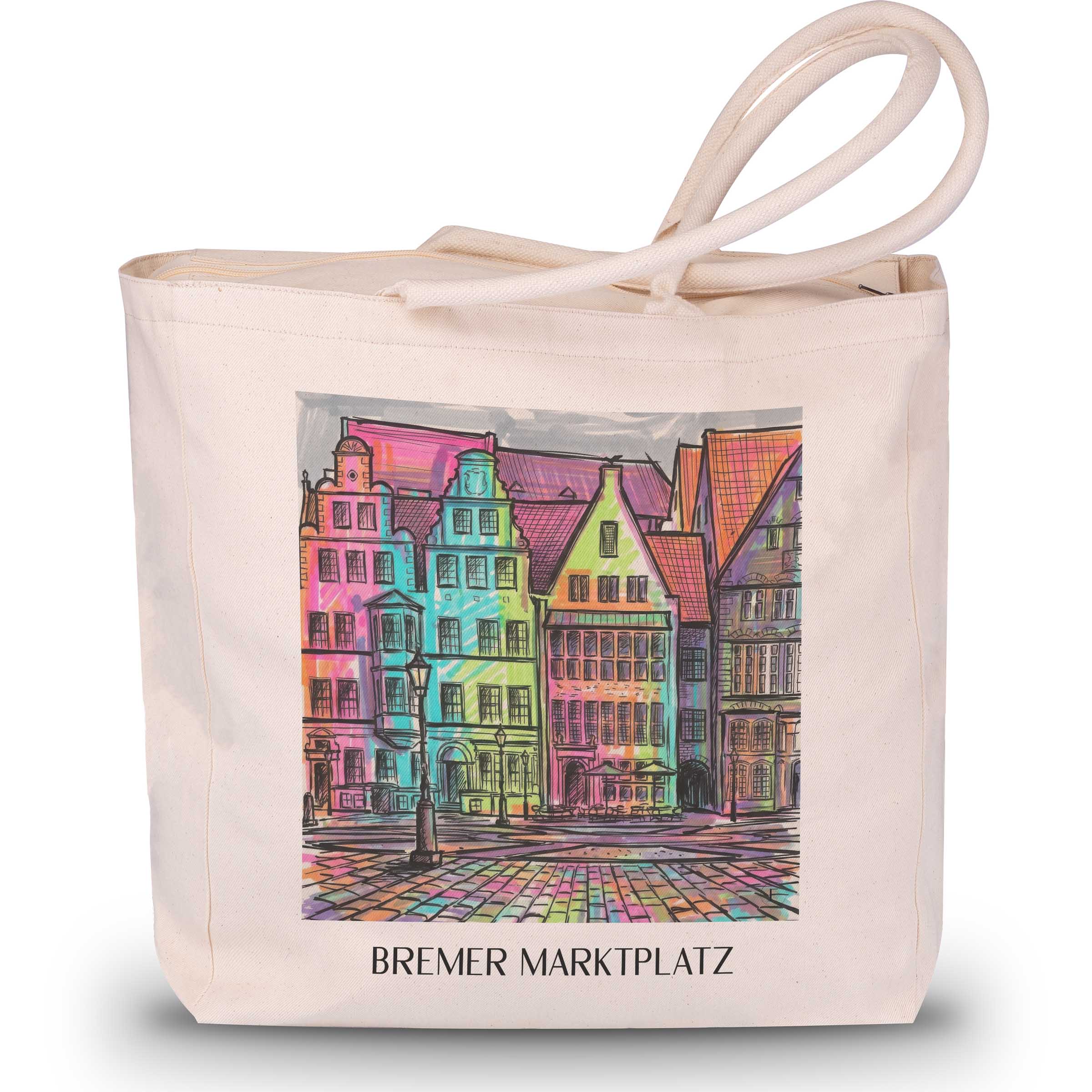 marktplatz-bremen-deutschland-einkaufstasche-graffiti