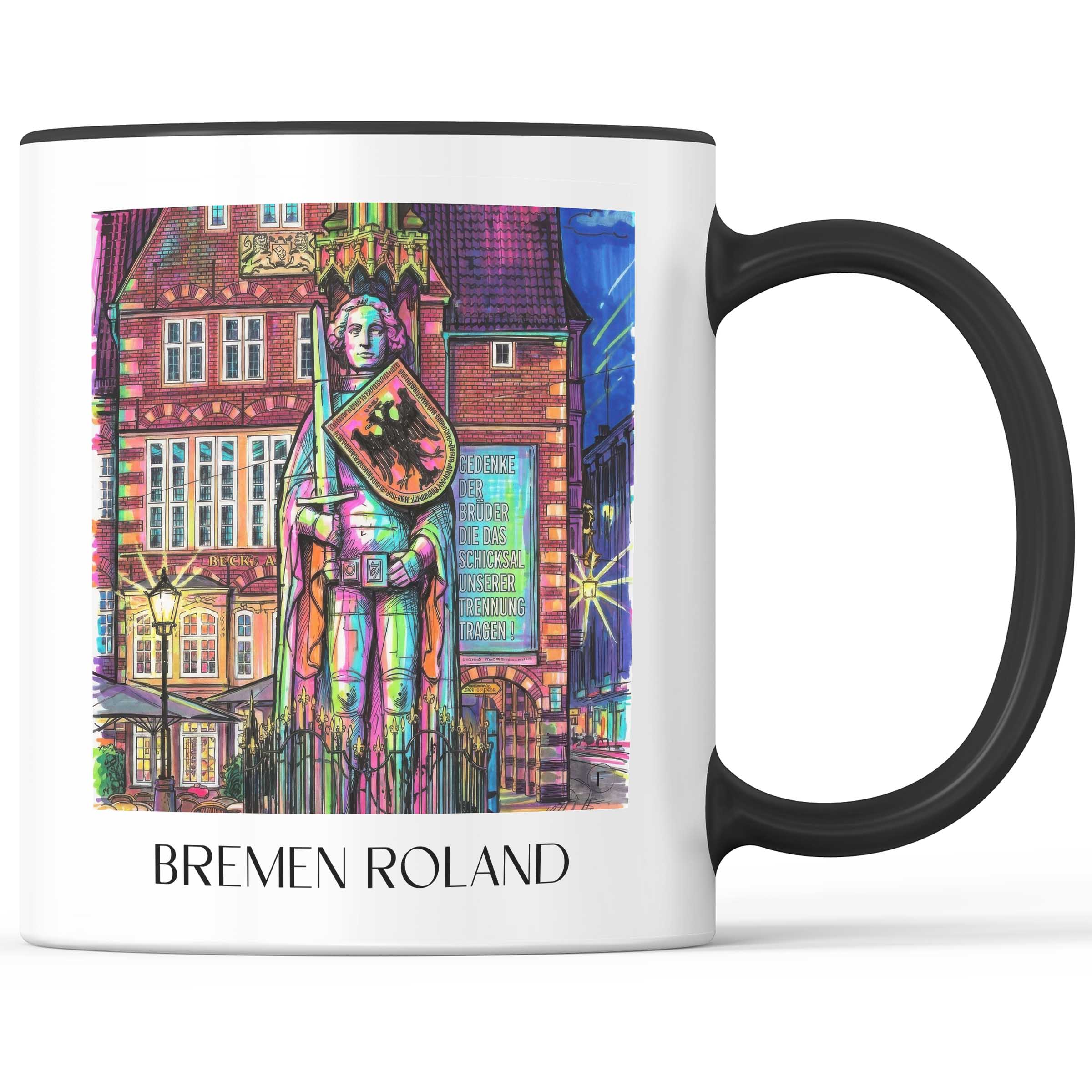 Bremer Roland - Deutschland Becher - Kaffeetasse im Tag Graffiti Stil