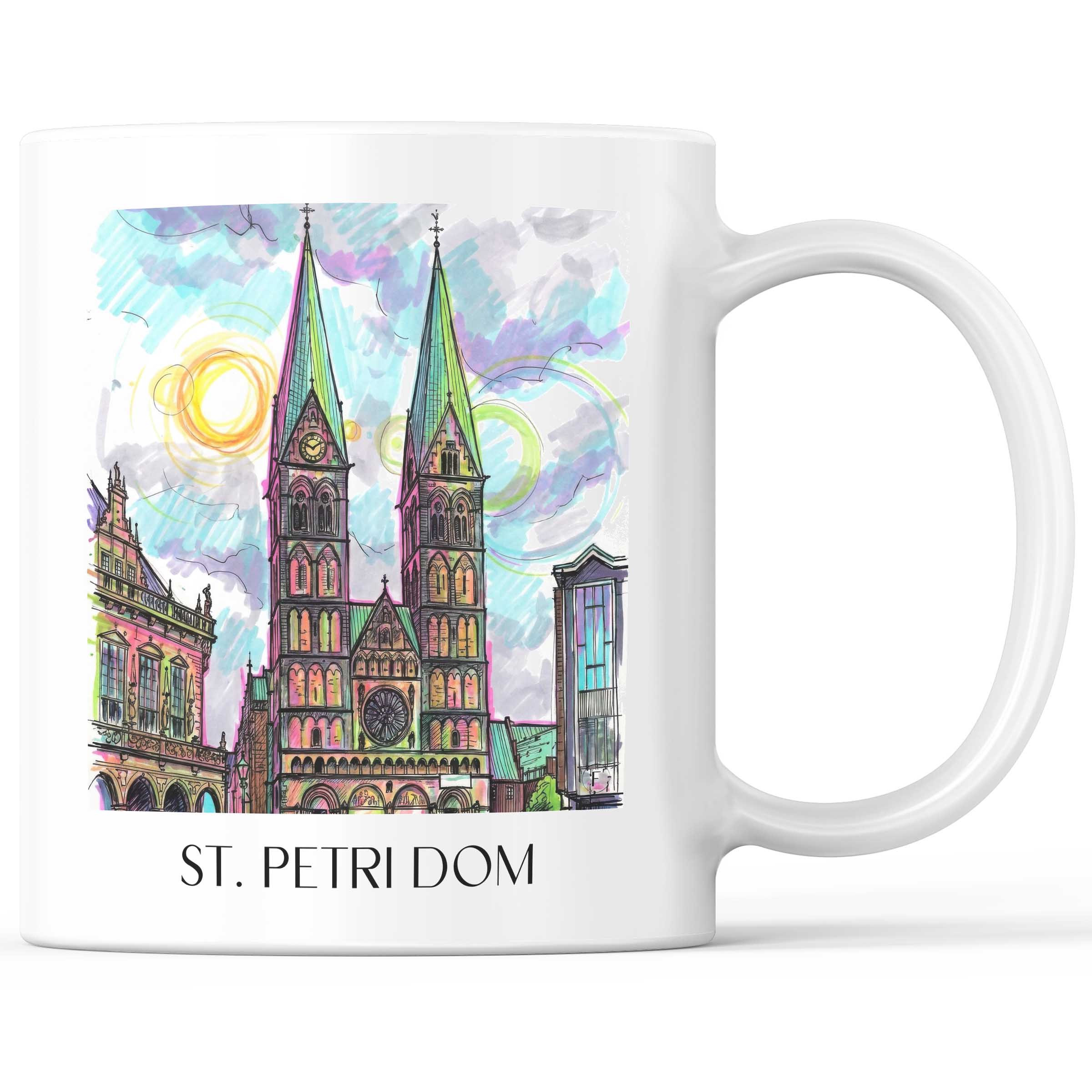 St. Petri Dom Kaffeebecher - Bremen - Deutschland Becher - Kaffeetasse im Tag Graffiti Stil