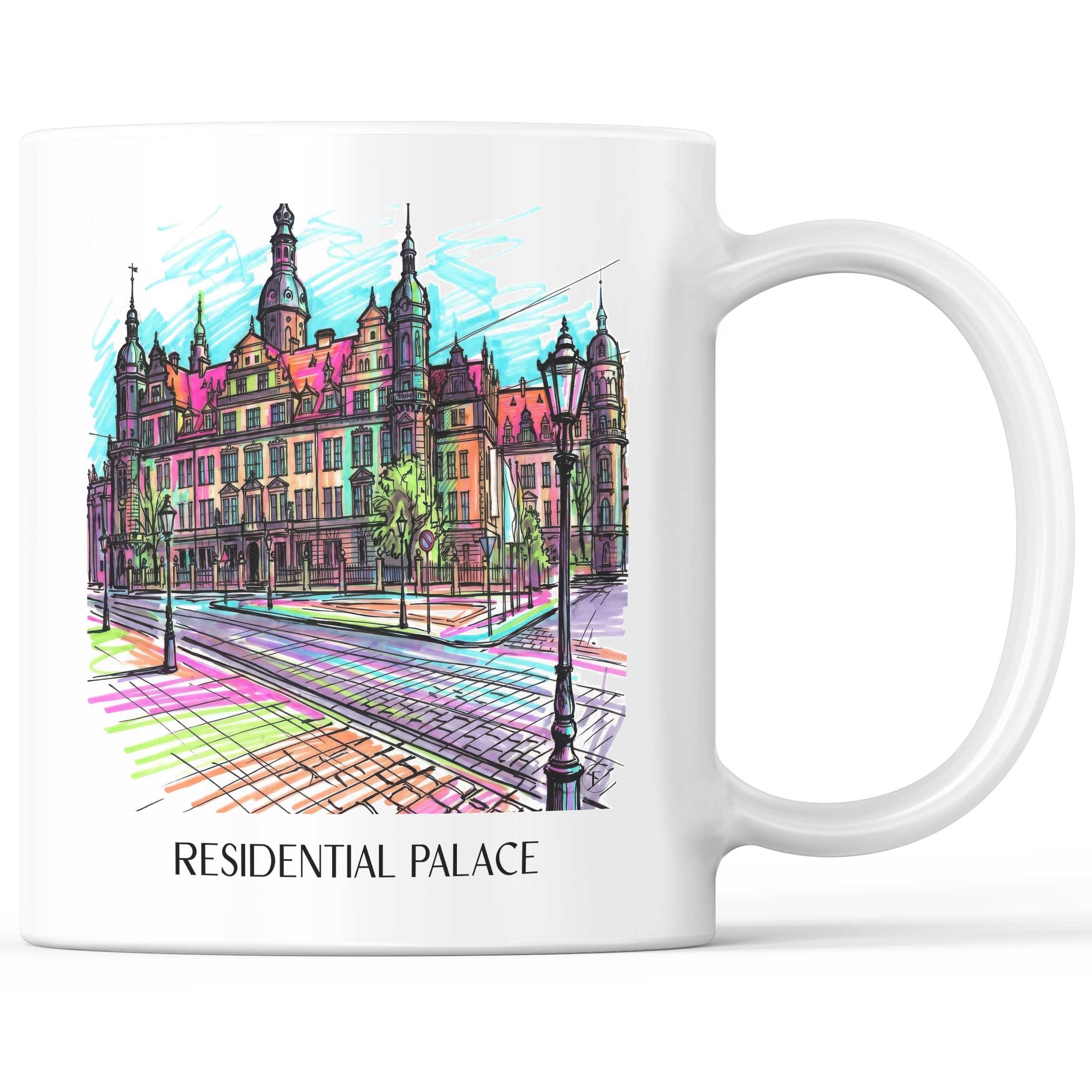 Residenzschloss Kaffeebecher - Dresden - Deutschland Becher - Kaffeetasse im Tag Graffiti Stil