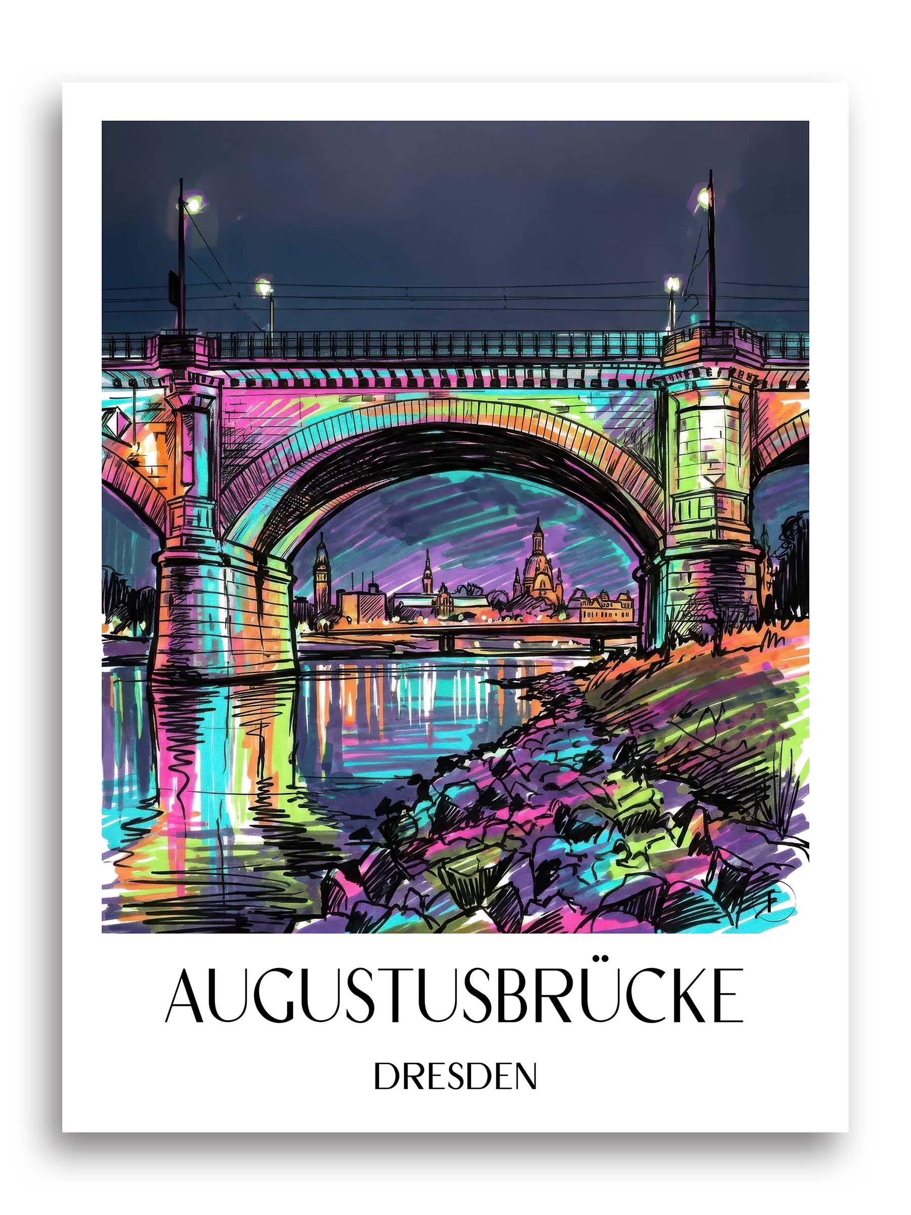 augustusbrücke-dresden-deutschland-poster-graffiti