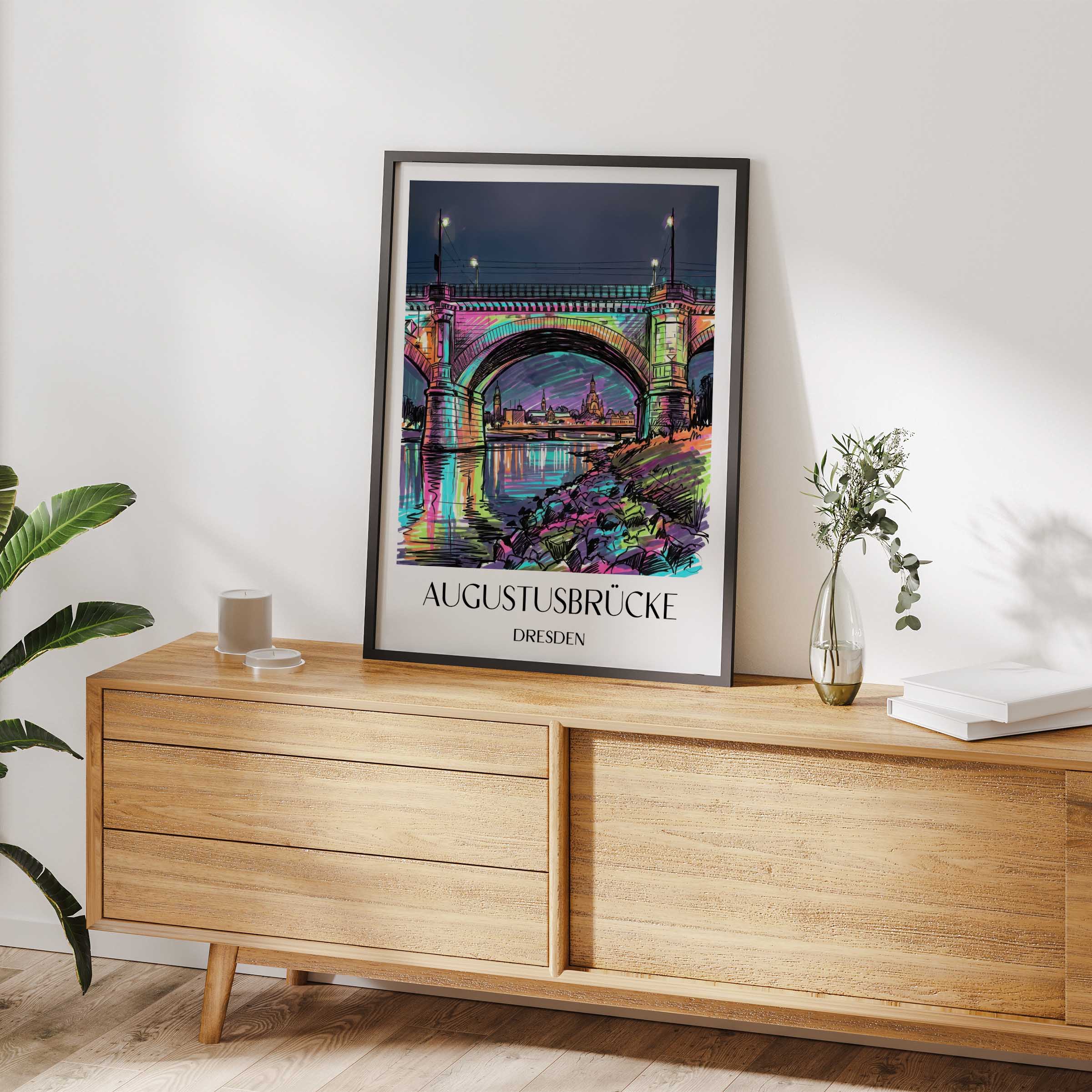 augustusbrücke-dresden-deutschland-poster-graffiti