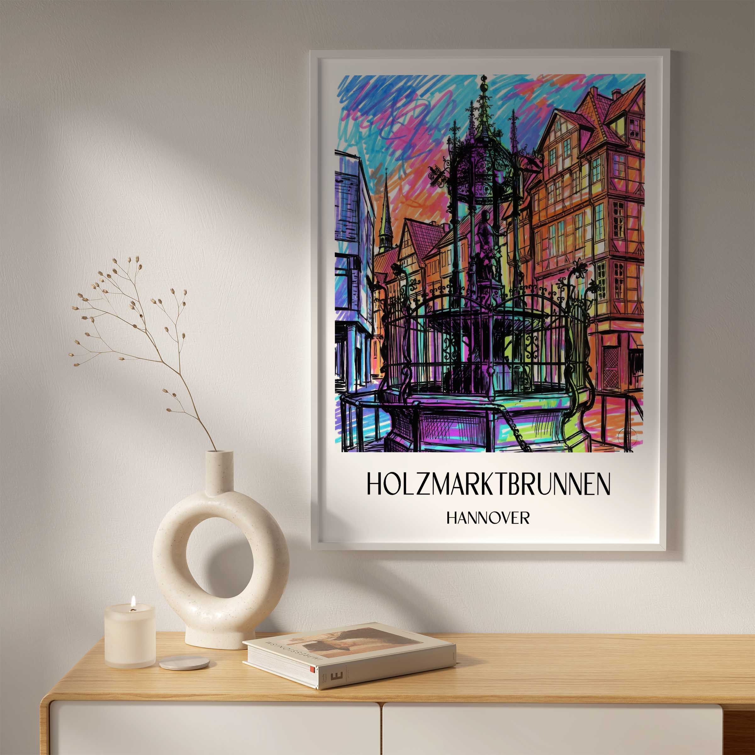 holzmarktbrunnen-hannover-deutschland-poster-graffiti
