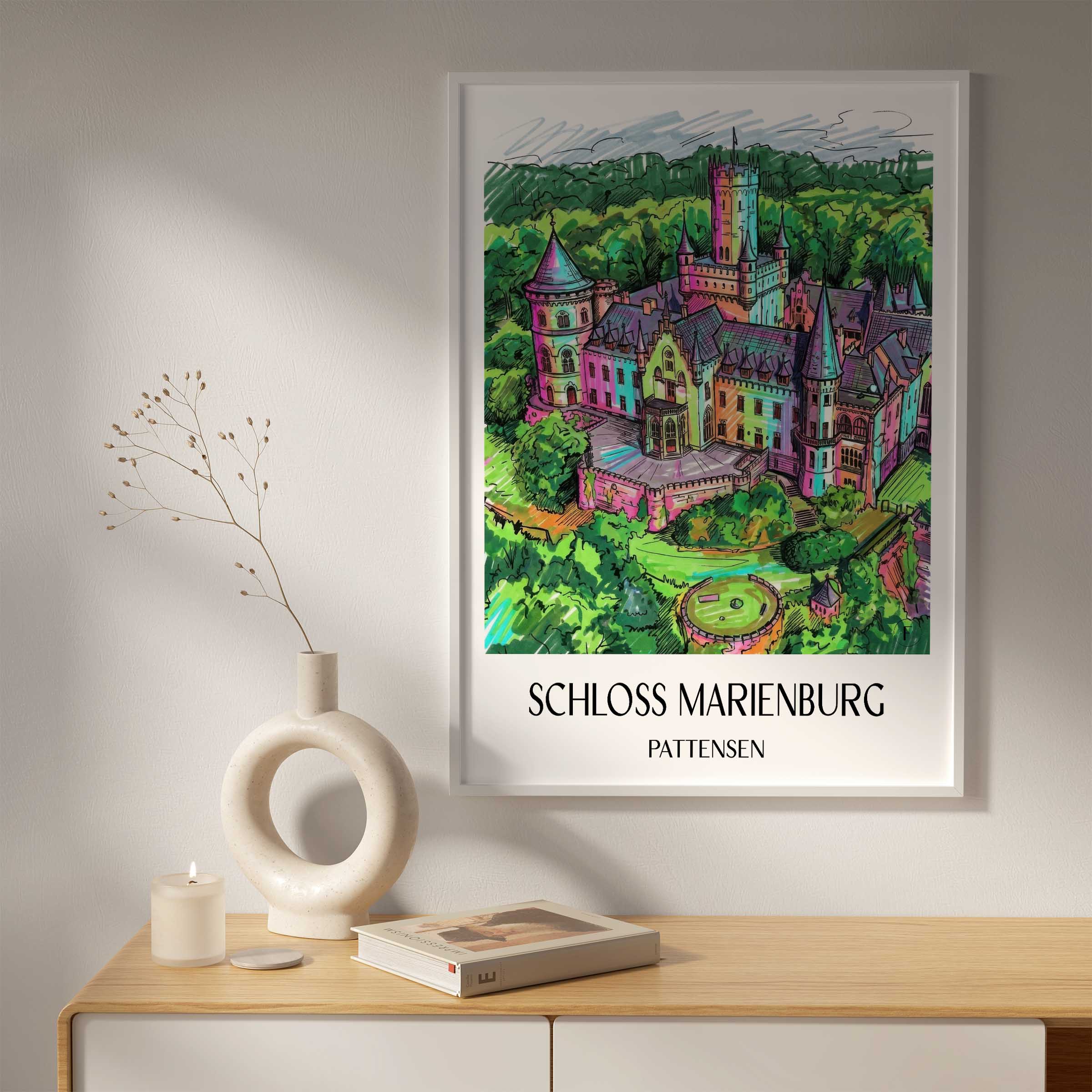 schloss-marienburg-pattensen-deutschland-poster-graffiti