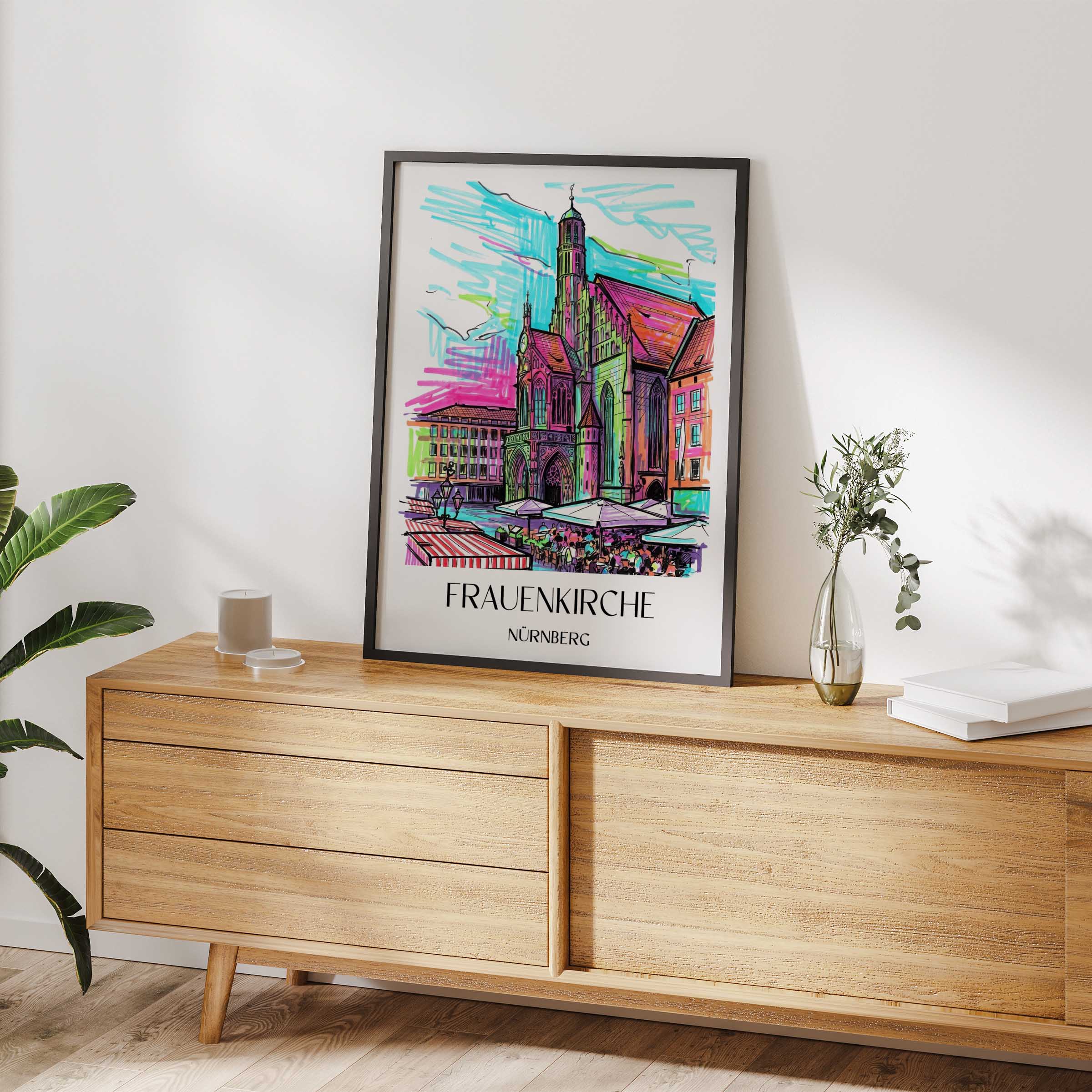 frauenkirche-nürnberg-deutschland-poster-graffiti