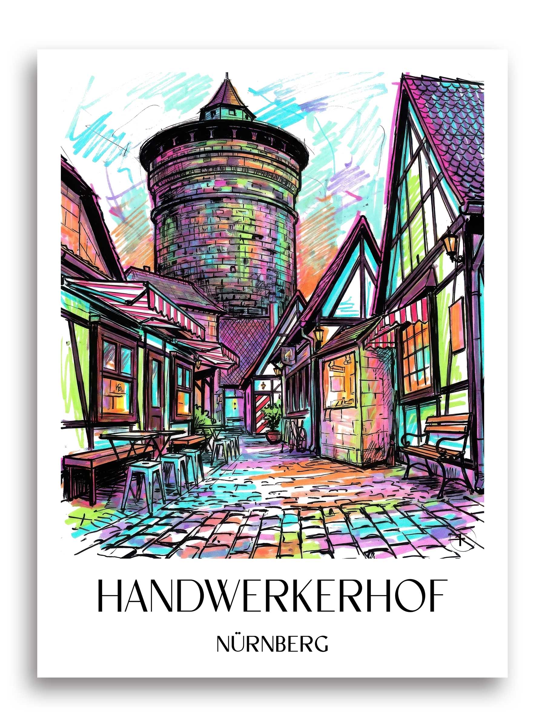 handwerkerhof-nürnberg-deutschland-poster-graffiti