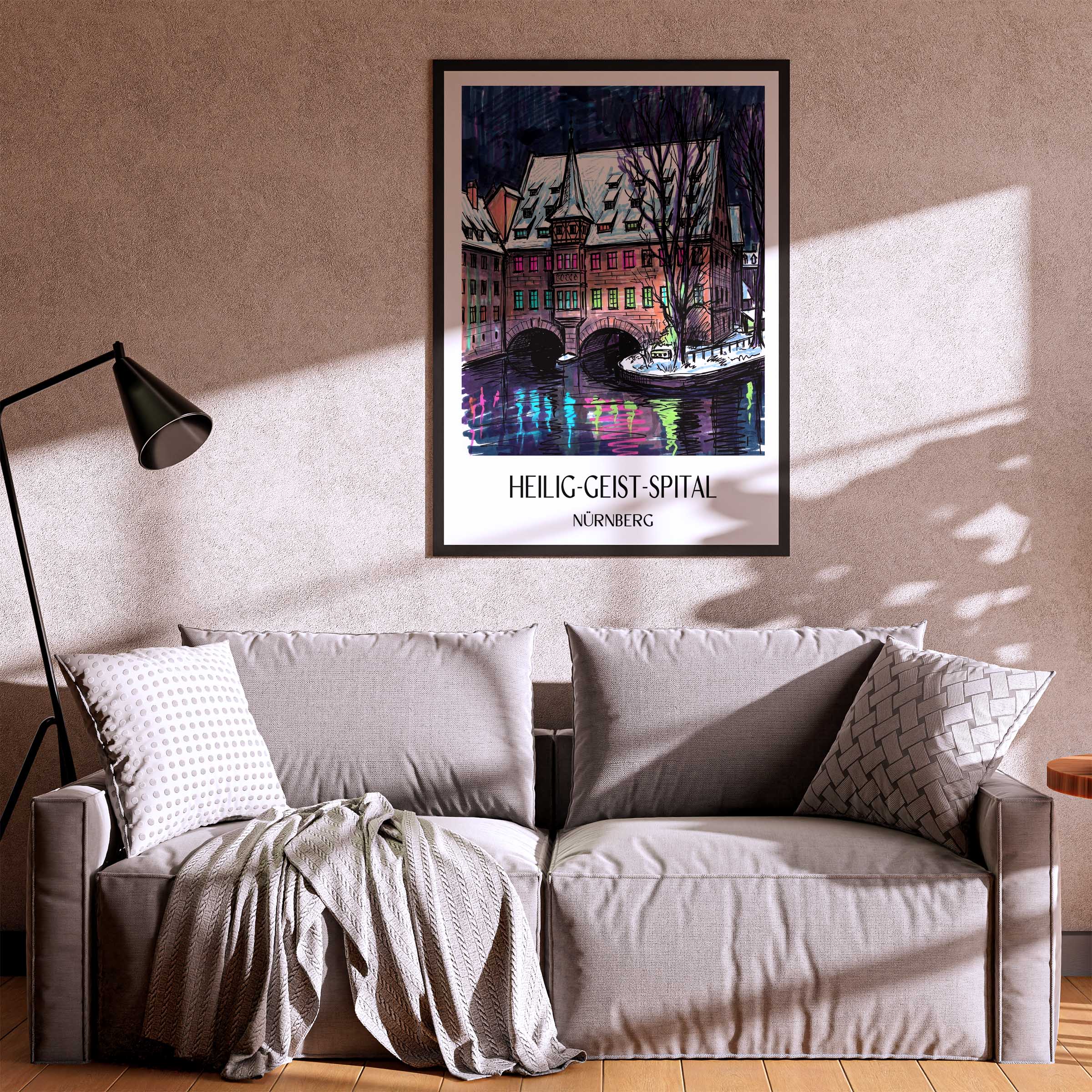 heilig-geist-spital-nürnberg-deutschland-poster-graffiti