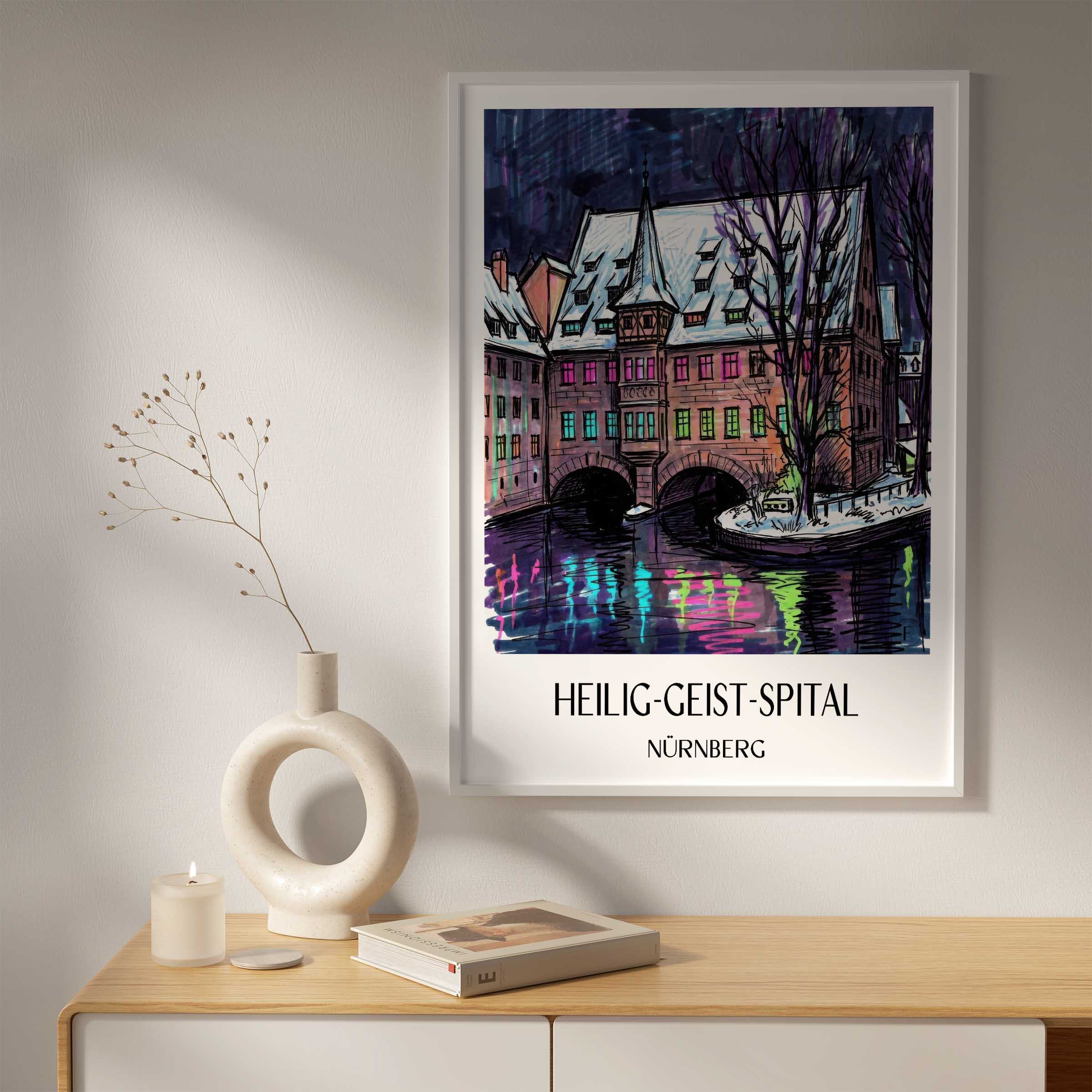 heilig-geist-spital-nürnberg-deutschland-poster-graffiti