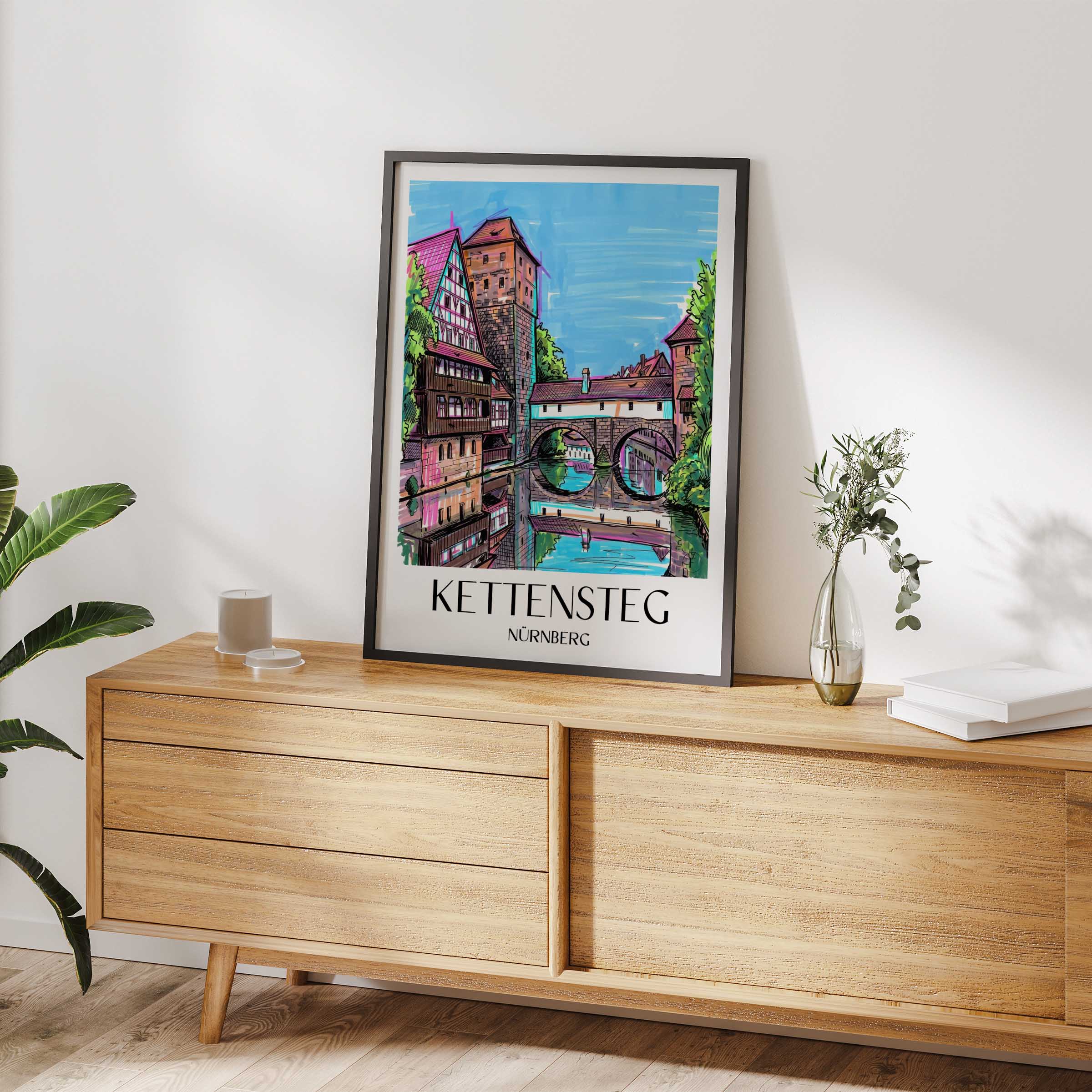 kettensteg-nürnberg-deutschland-poster-graffiti