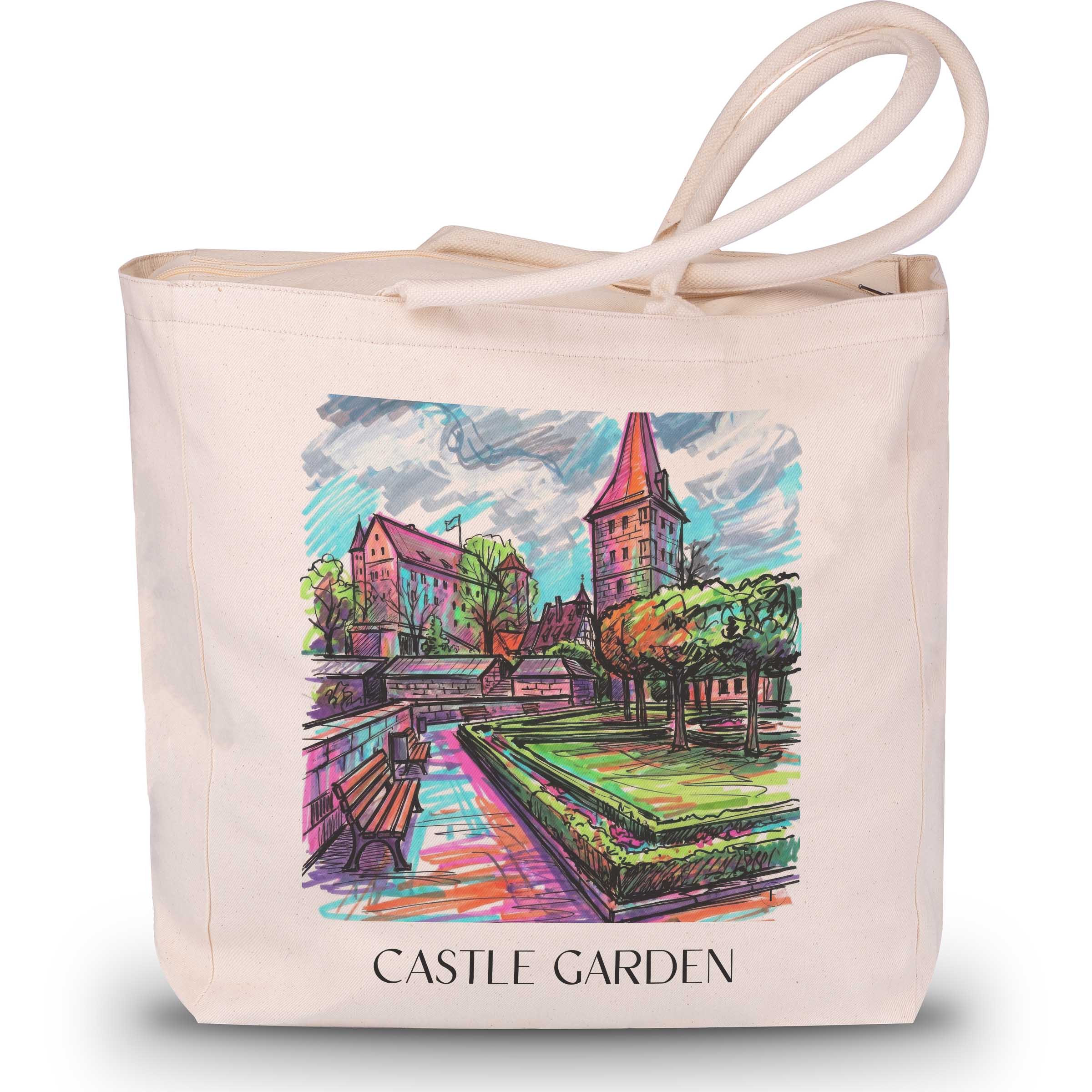 Burggarten Shopping Tasche - Nürnberg - Deutschland Tote Bag - Einkaufstasche im Tag Graffiti Stil