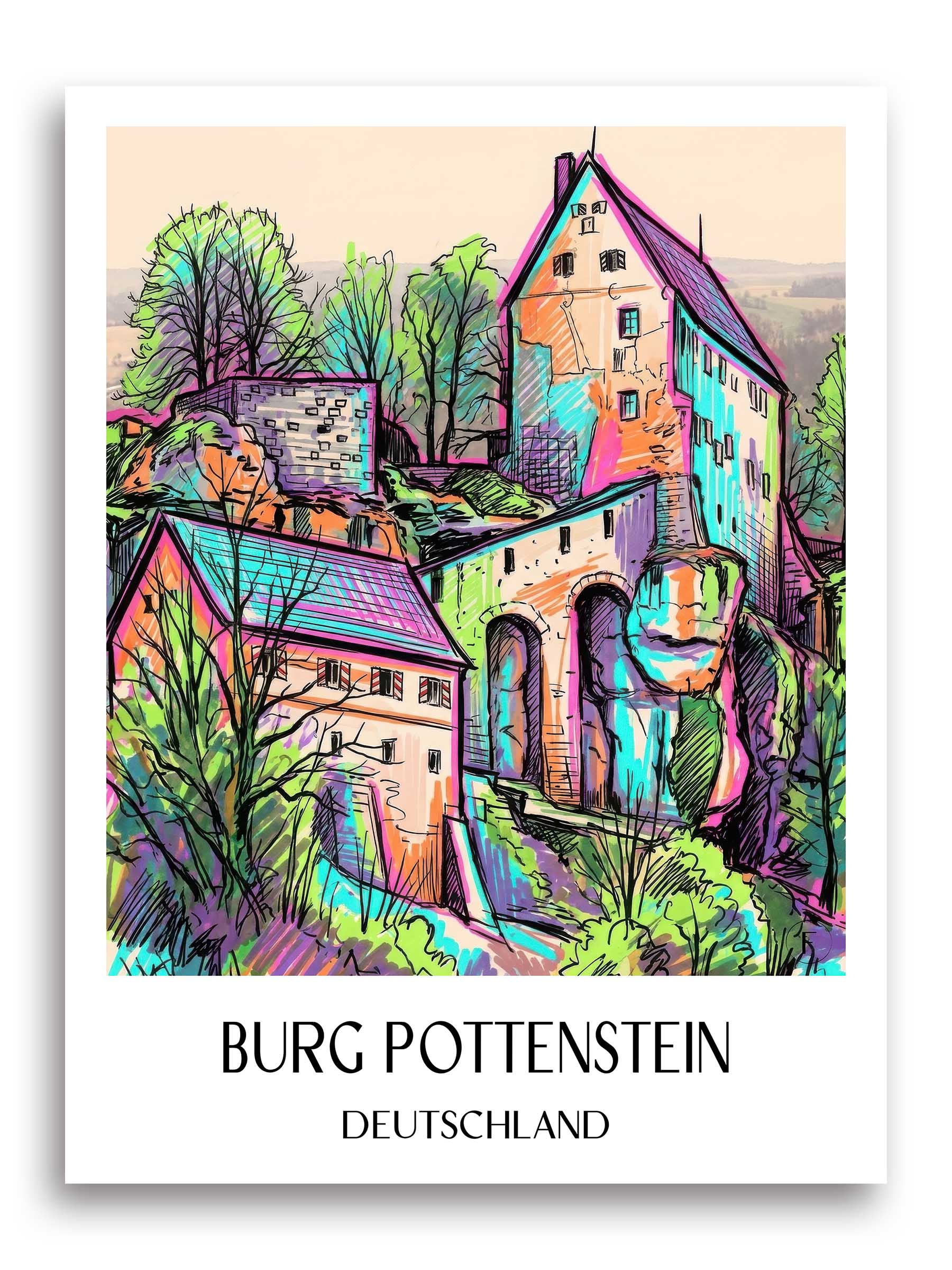 burg-pottenstein-deutschland-poster-graffiti