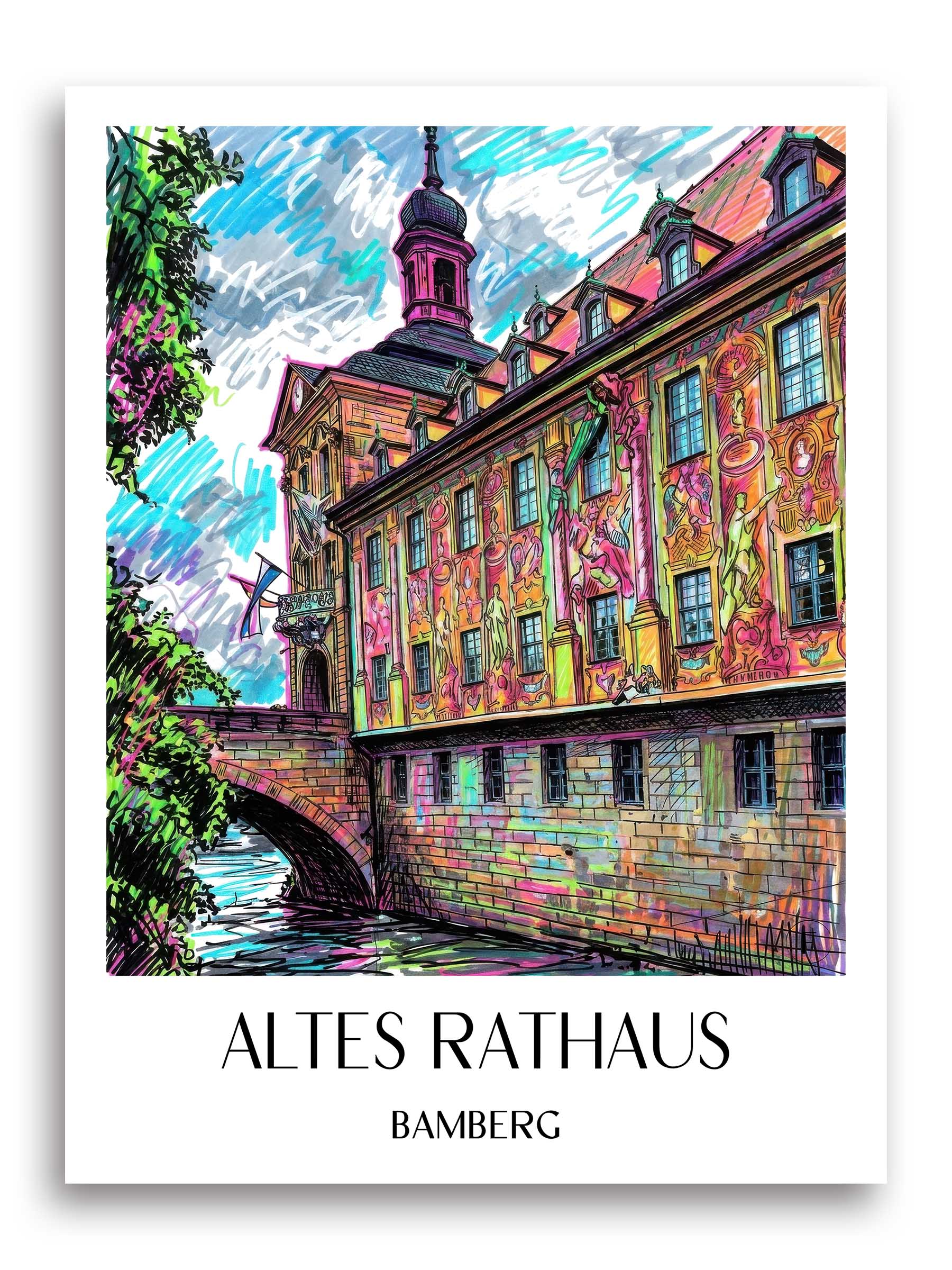 altes-rathaus-bamberg-deutschland-poster-graffiti