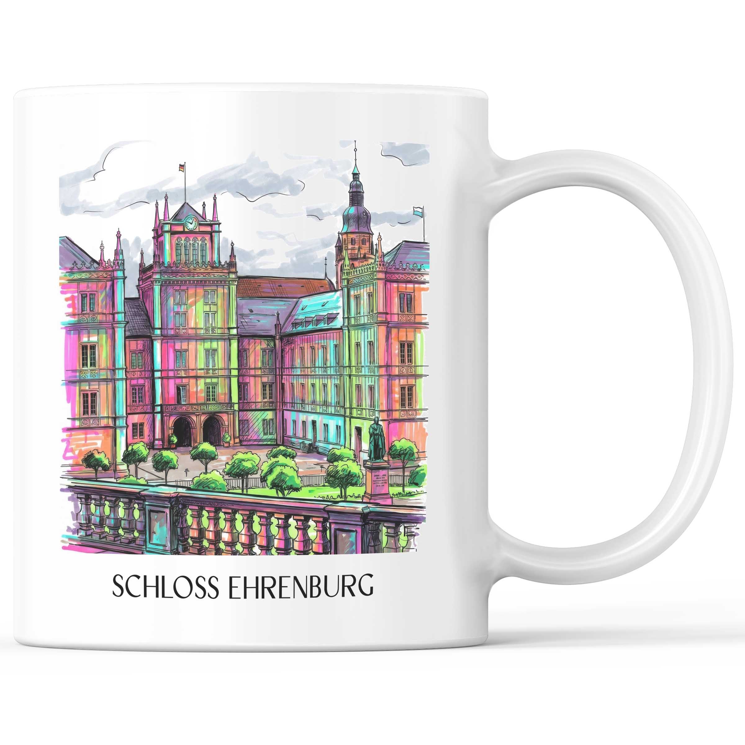 Schloss Ehrenburg Kaffeebecher - Coburg - Deutschland Becher - Kaffeetasse im Tag Graffiti Stil