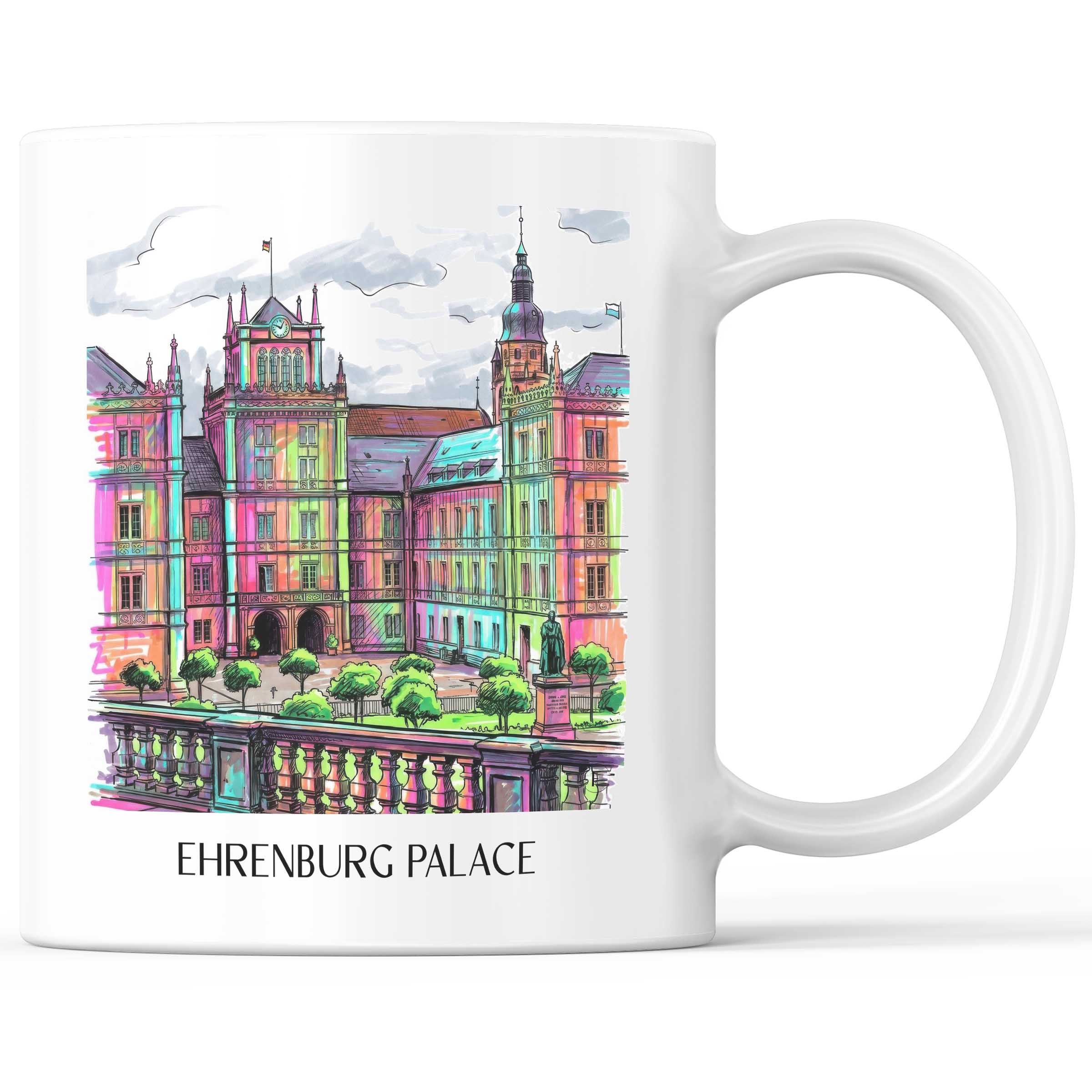 Schloss Ehrenburg Kaffeebecher - Coburg - Deutschland Becher - Kaffeetasse im Tag Graffiti Stil
