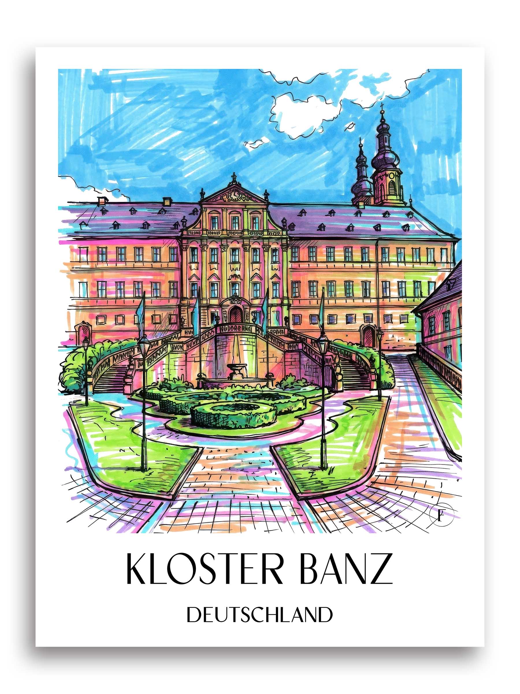 kloster-banz-deutschland-poster-graffiti