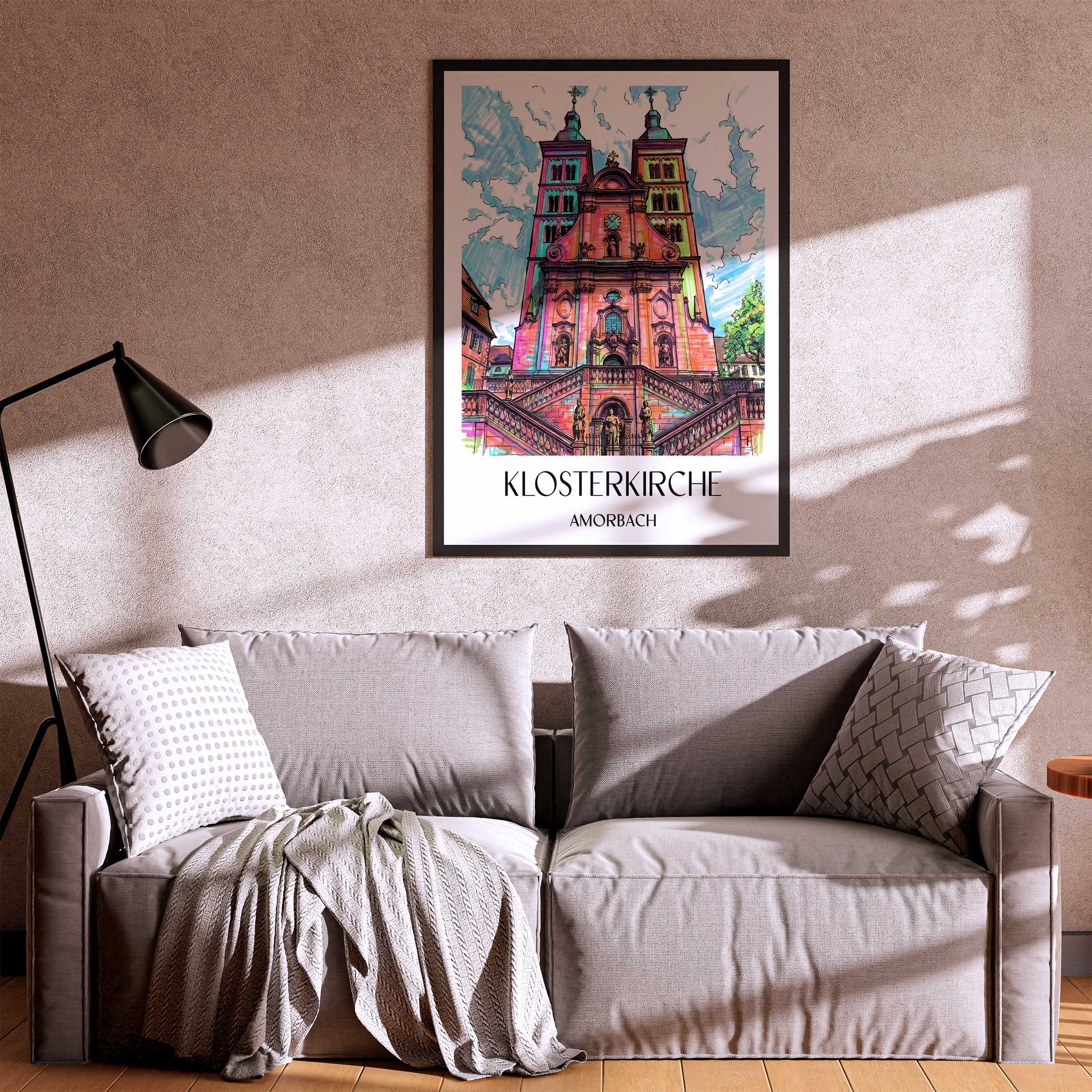 klosterkirche--amorbach-deutschland-poster-graffiti
