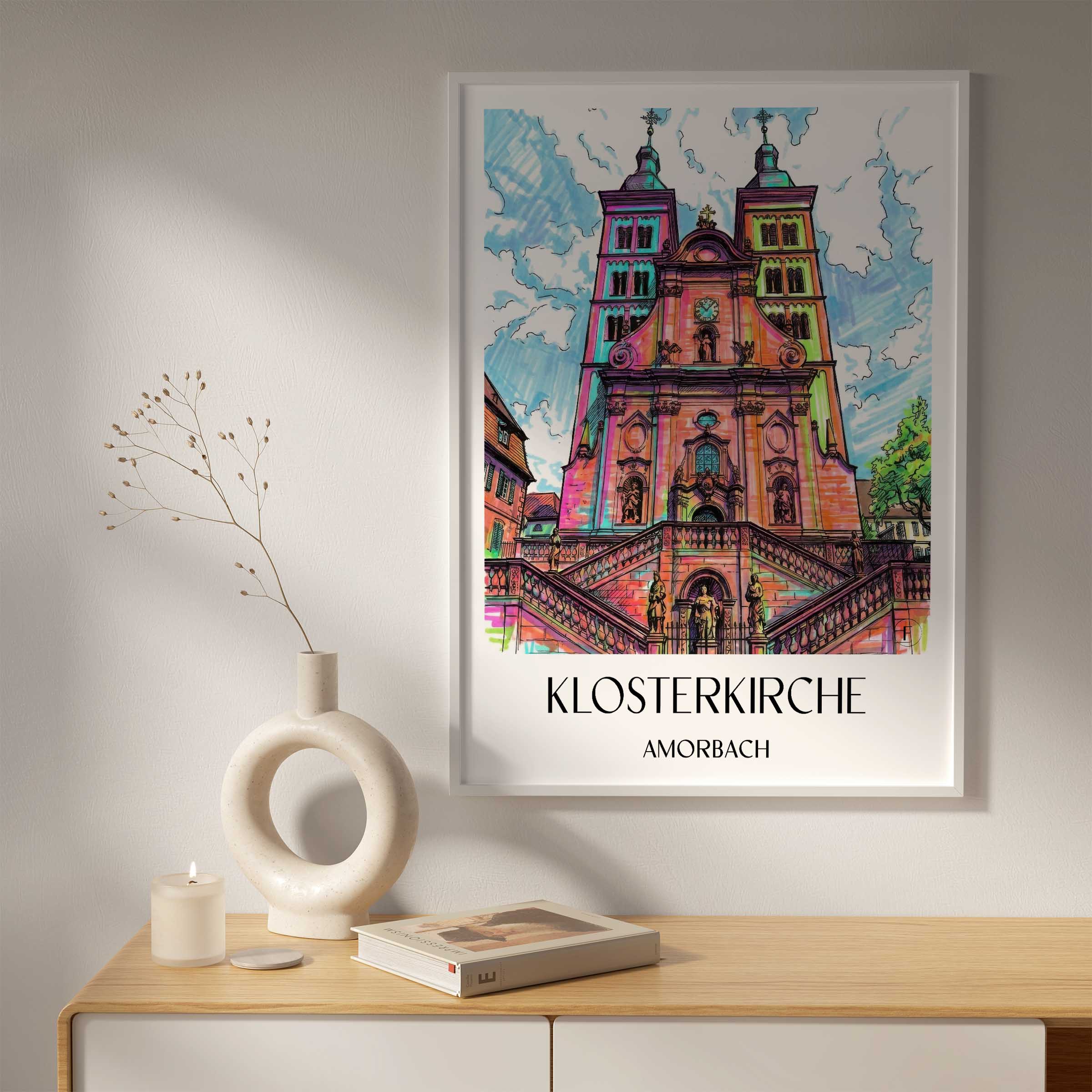 klosterkirche--amorbach-deutschland-poster-graffiti