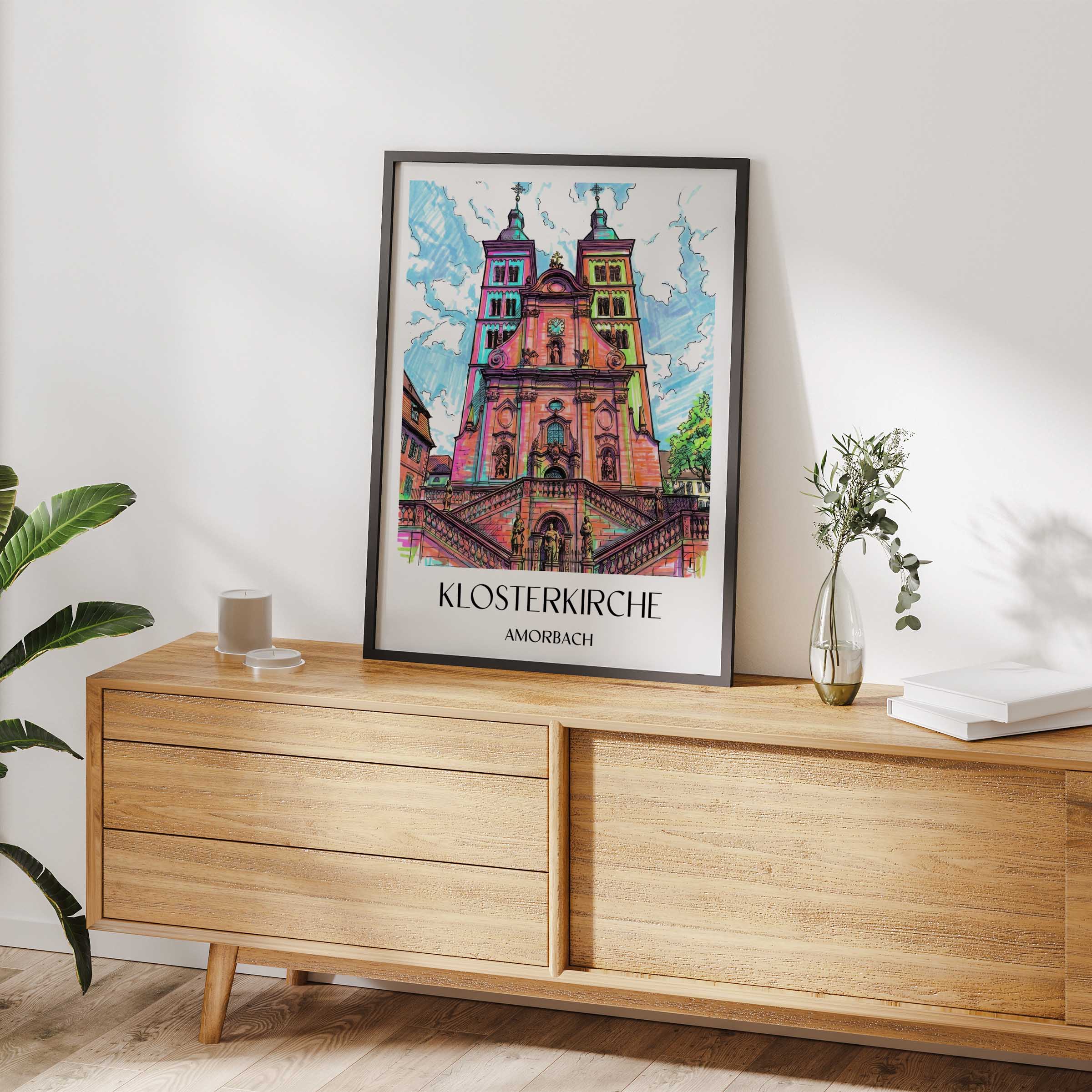 klosterkirche--amorbach-deutschland-poster-graffiti